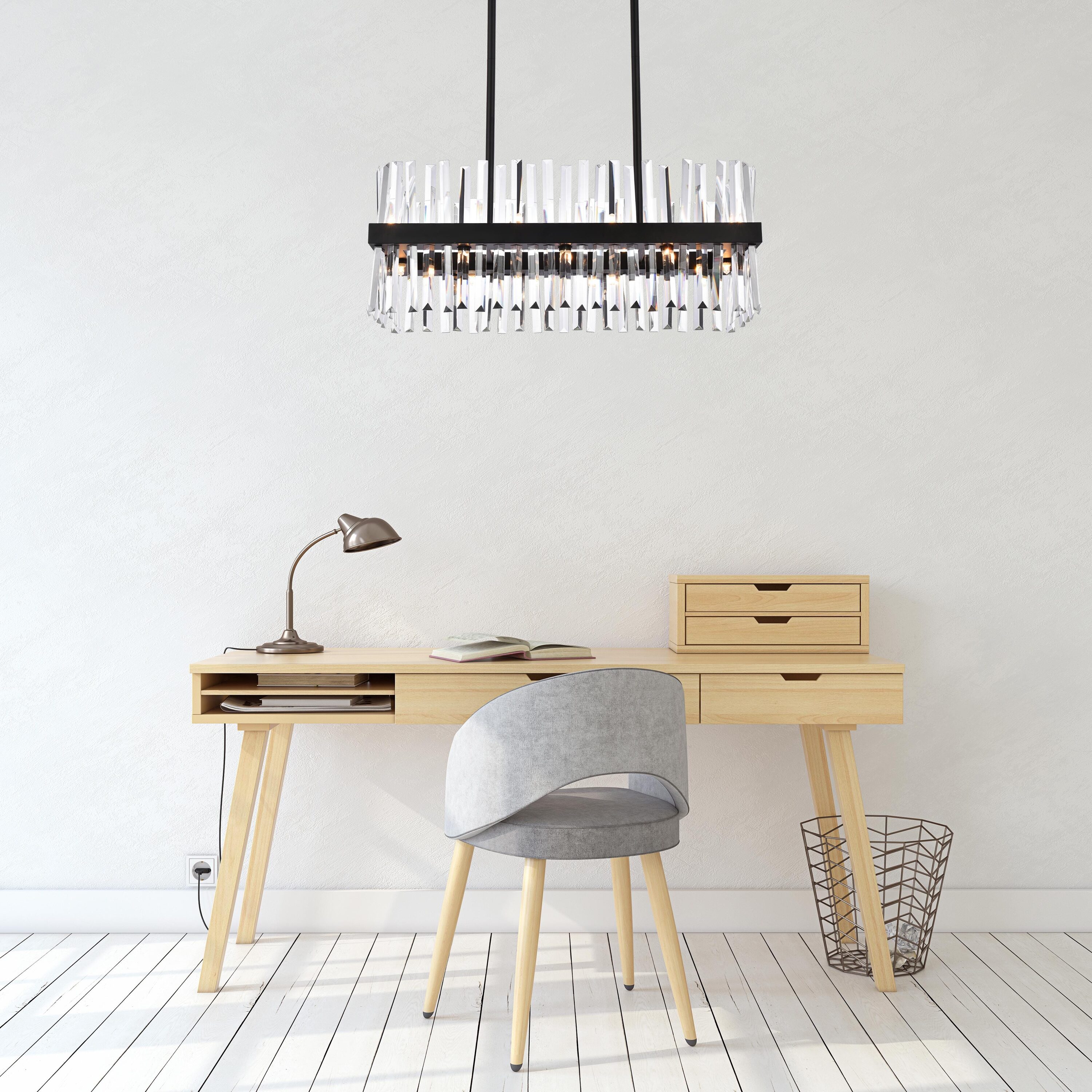 Serephina 16-Light Black Crystal Chandelier with Royal Cut Prisms
