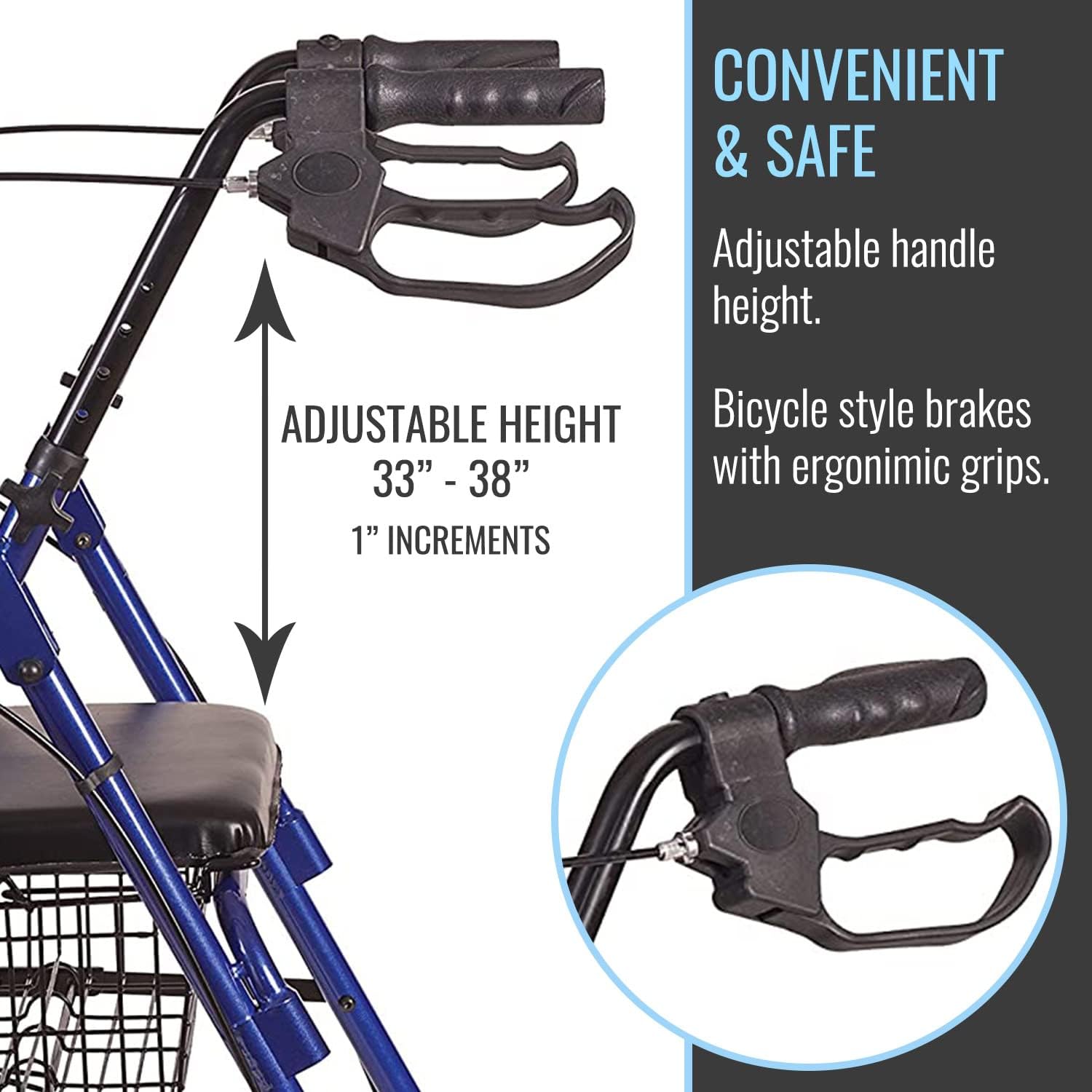HealthSmart 501-1012-2100HS Walkers-Wheelchairs-Rollators - View #6