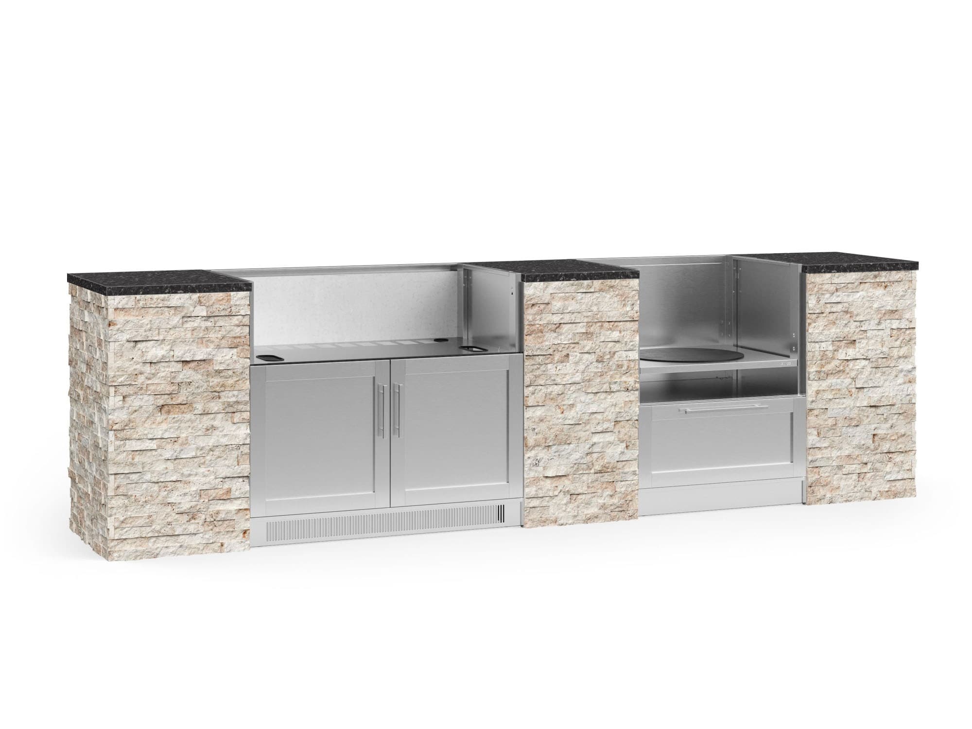 NewAge Products 69035 Signature Series Stainless Steel 9 -Piece 125.16-in W x 25.5-in D x 37-in H Modular Outdoor Kitchen Set