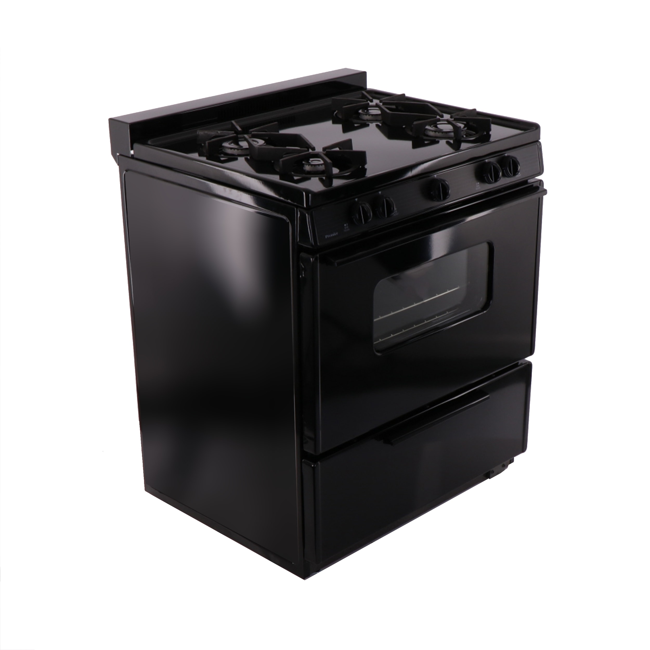 Premier 30-in 4 Burners 3.9-cu ft Freestanding Natural Gas Range (Black ...