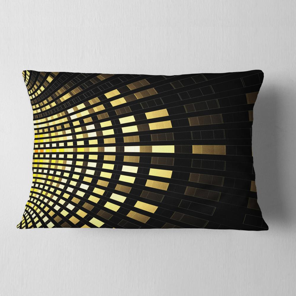 Designart CU16417-12-20 12-in x 20-in Gold Indoor Decorative Pillow