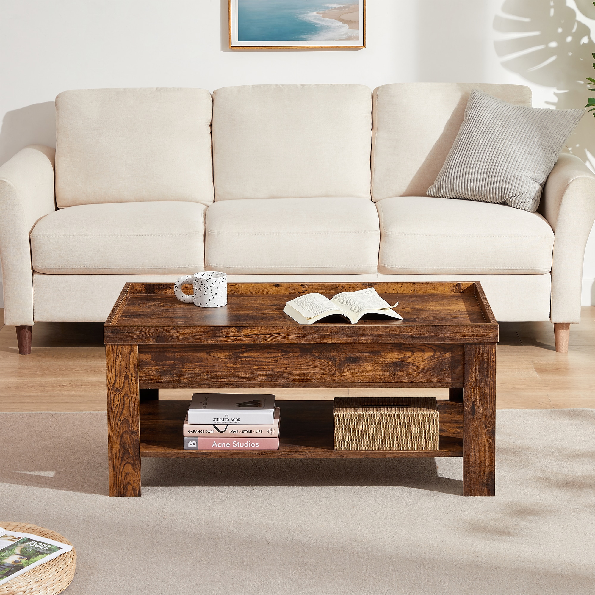 Vecelo LOE-COT07-BRN Coffee-Tables - View #8