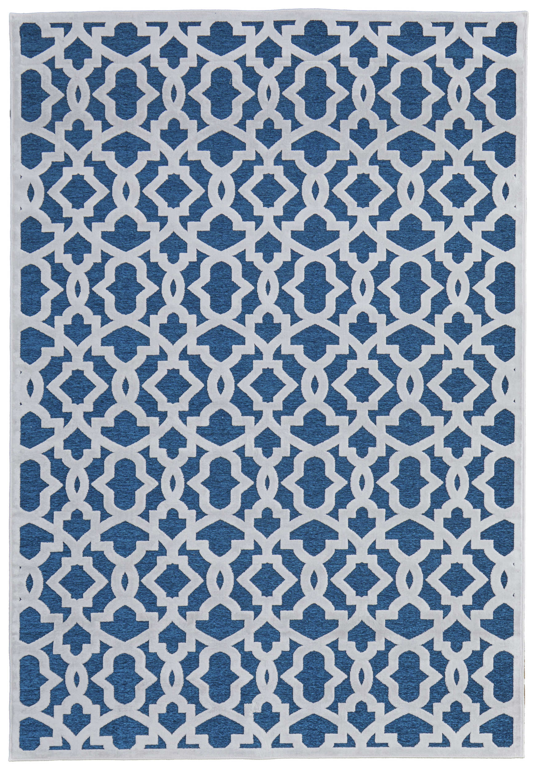 Room Envy 680R3495TELWHTP19 2 x 3 (ft) Loomed Rayon Blue/Green/White Rectangular Indoor Geometric Area rug