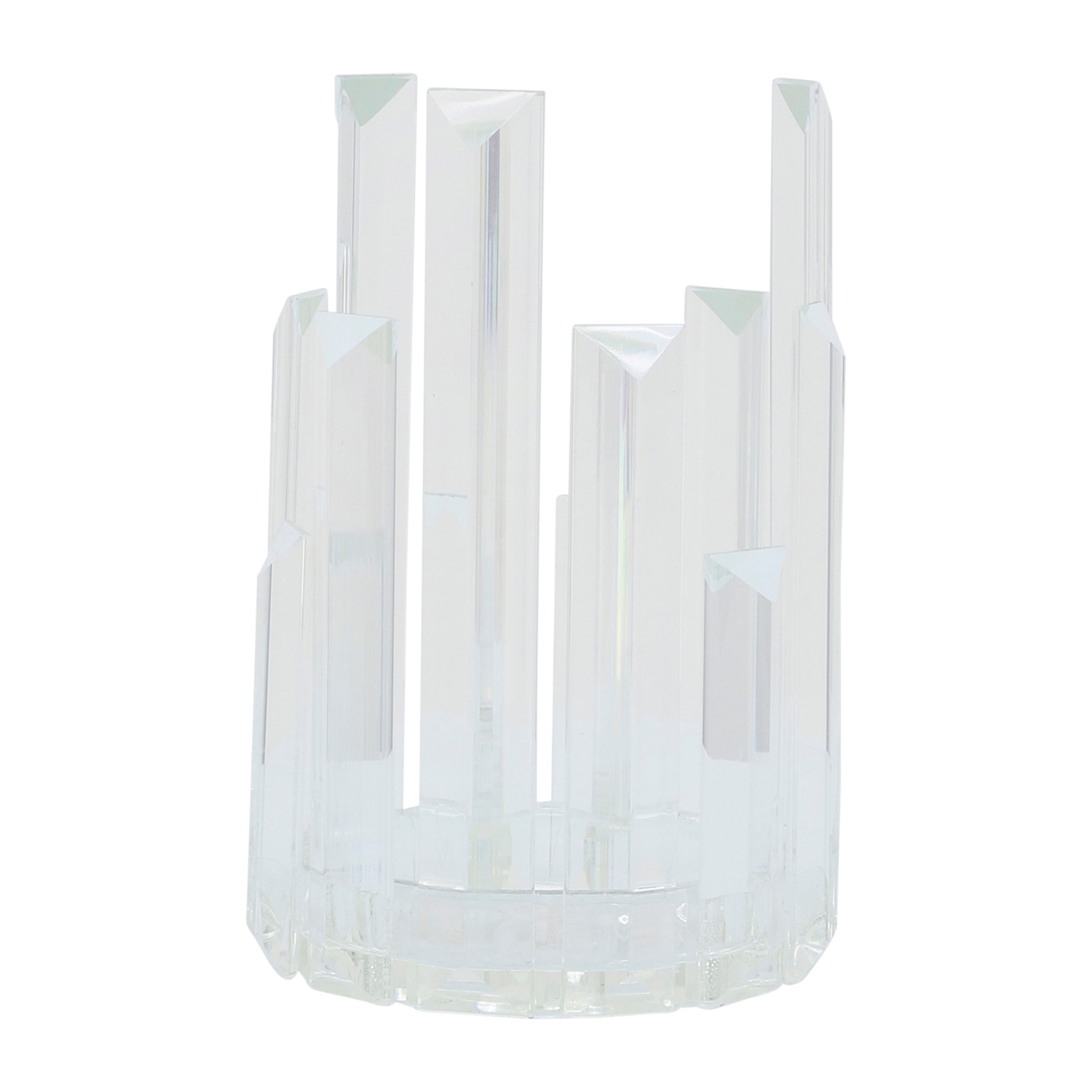Sagebrook Home 16698 1 Candle Crystal Hurricane Candle Holder