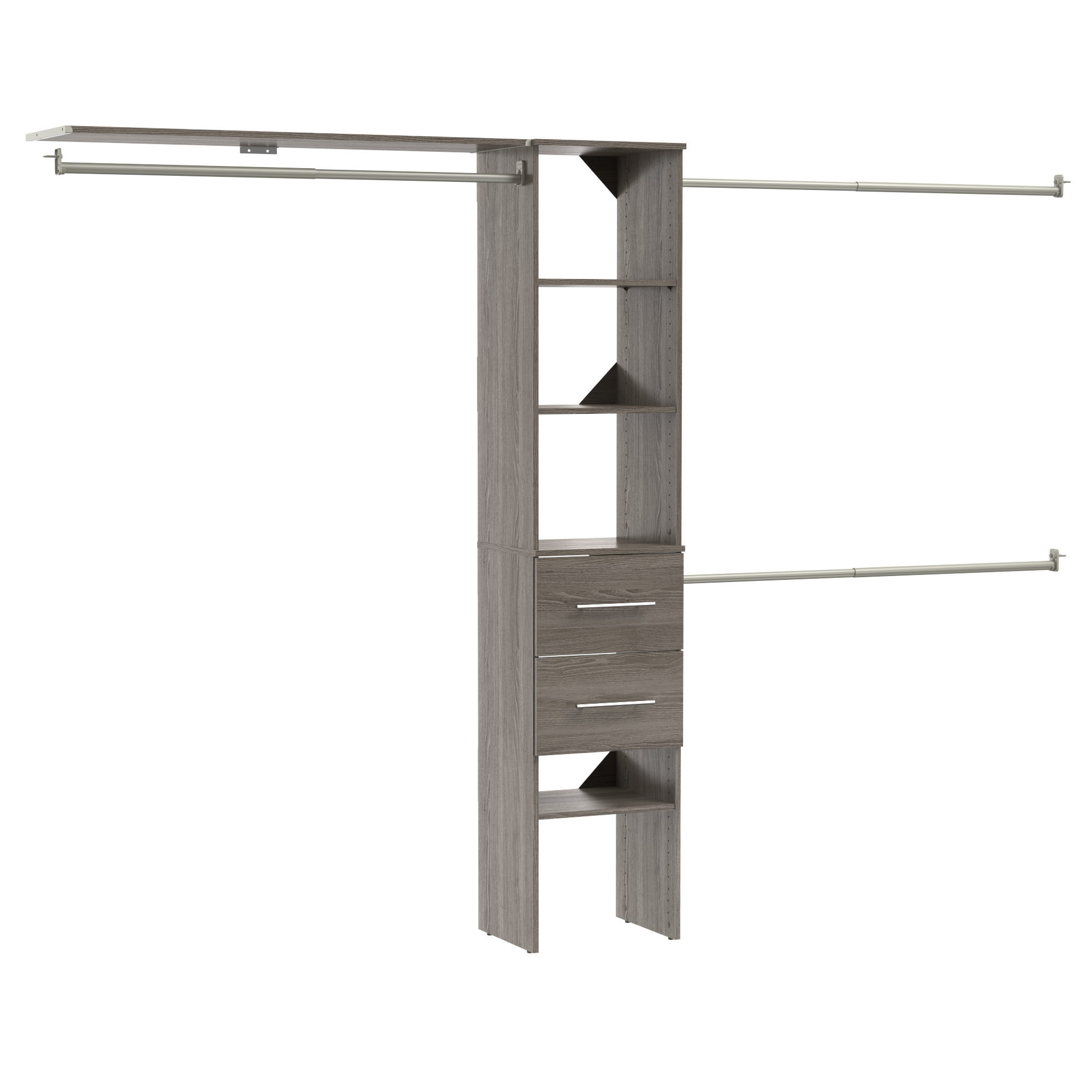 ClosetMaid 10000-04087 BrightWood Kit 8-ft to 8-ft W x 6.8-ft H Ash Solid Shelving Wood Closet System