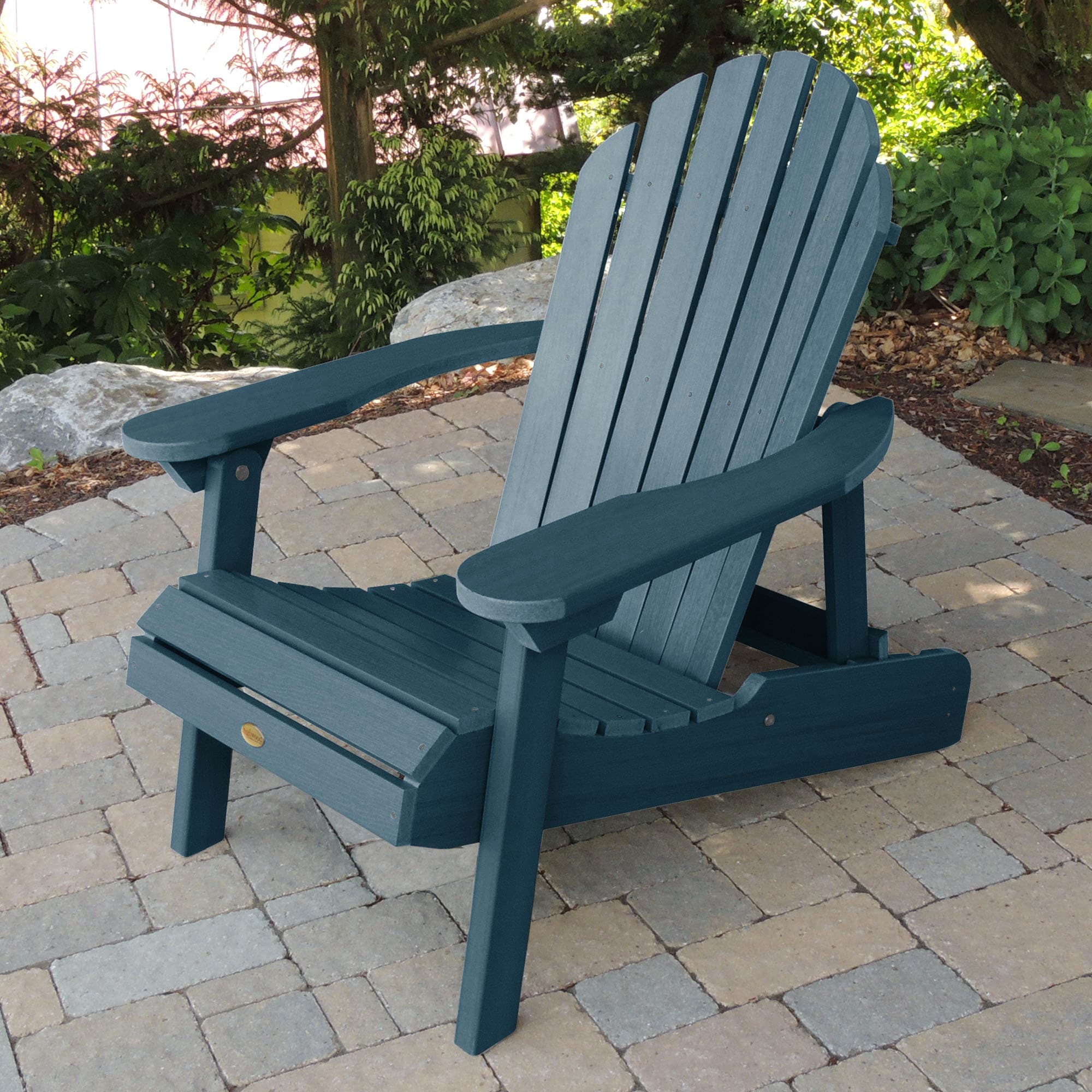 haines poly lumber plastic folding adirondack chair