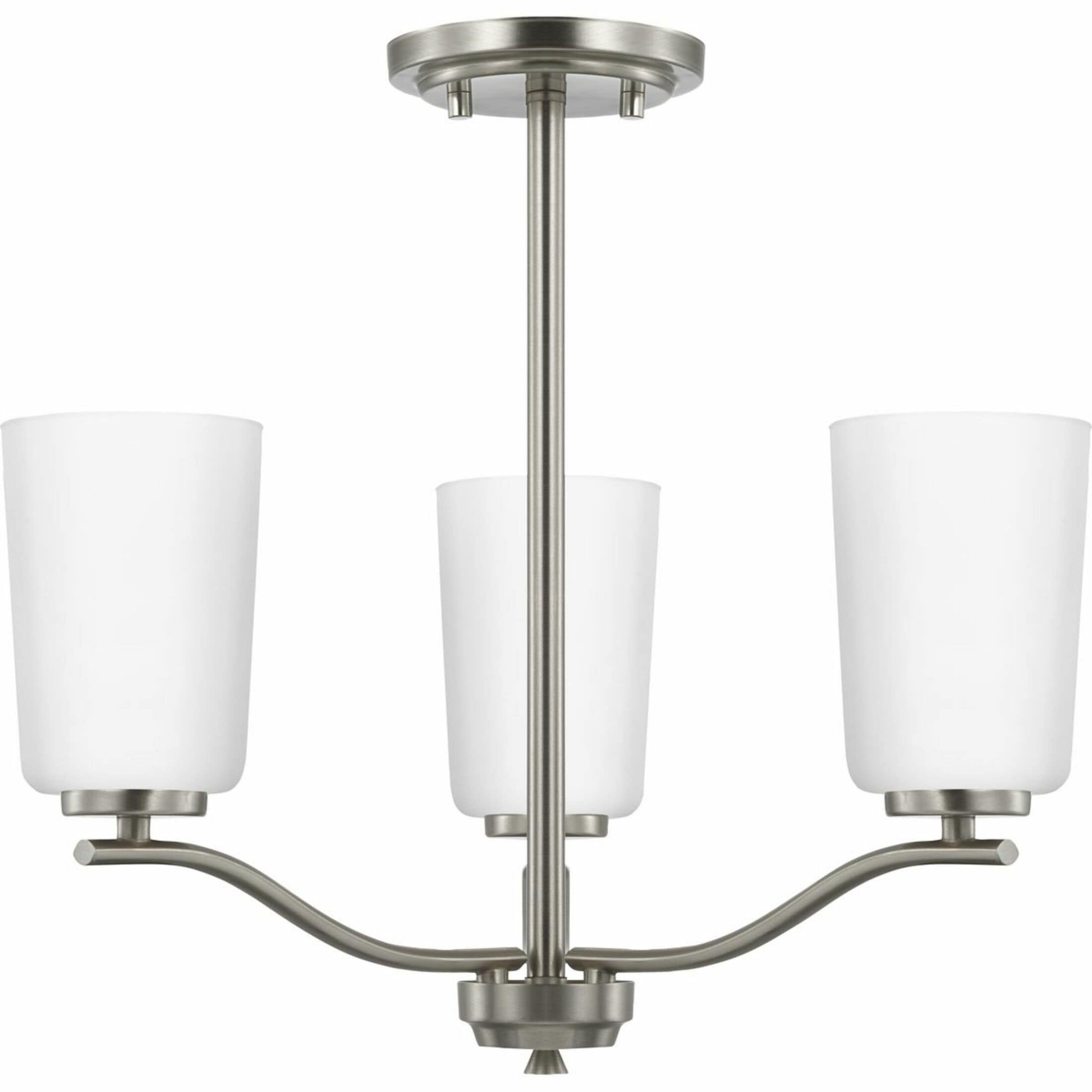 Progress Lighting P400349-009 Adley 3 -Light Brushed Nickel Transitional For Use in Bedrooms, Dining Rooms, Foyers, Kitchens, Living Rooms Chandelier