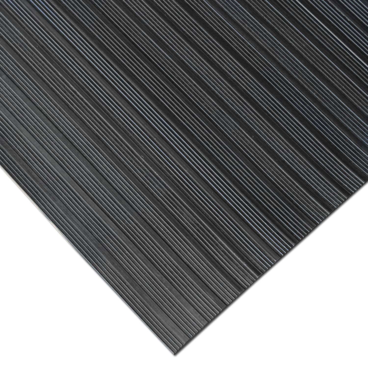 2' Width 1/8 thick Ribbed Rubber Runners Matting Black Choose