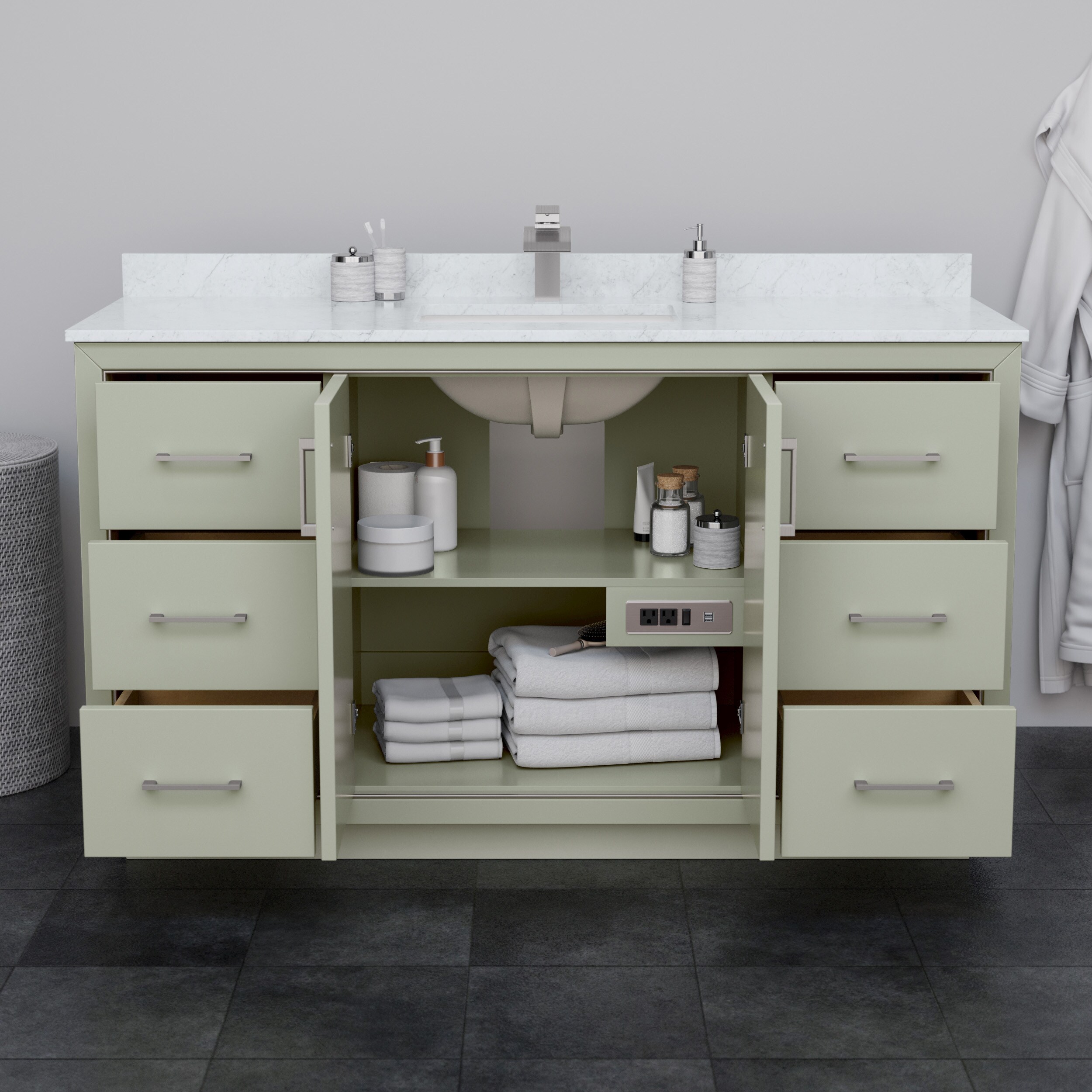 Wyndham Collection WCF111160SLGCXSXXM58 vanities - View #3