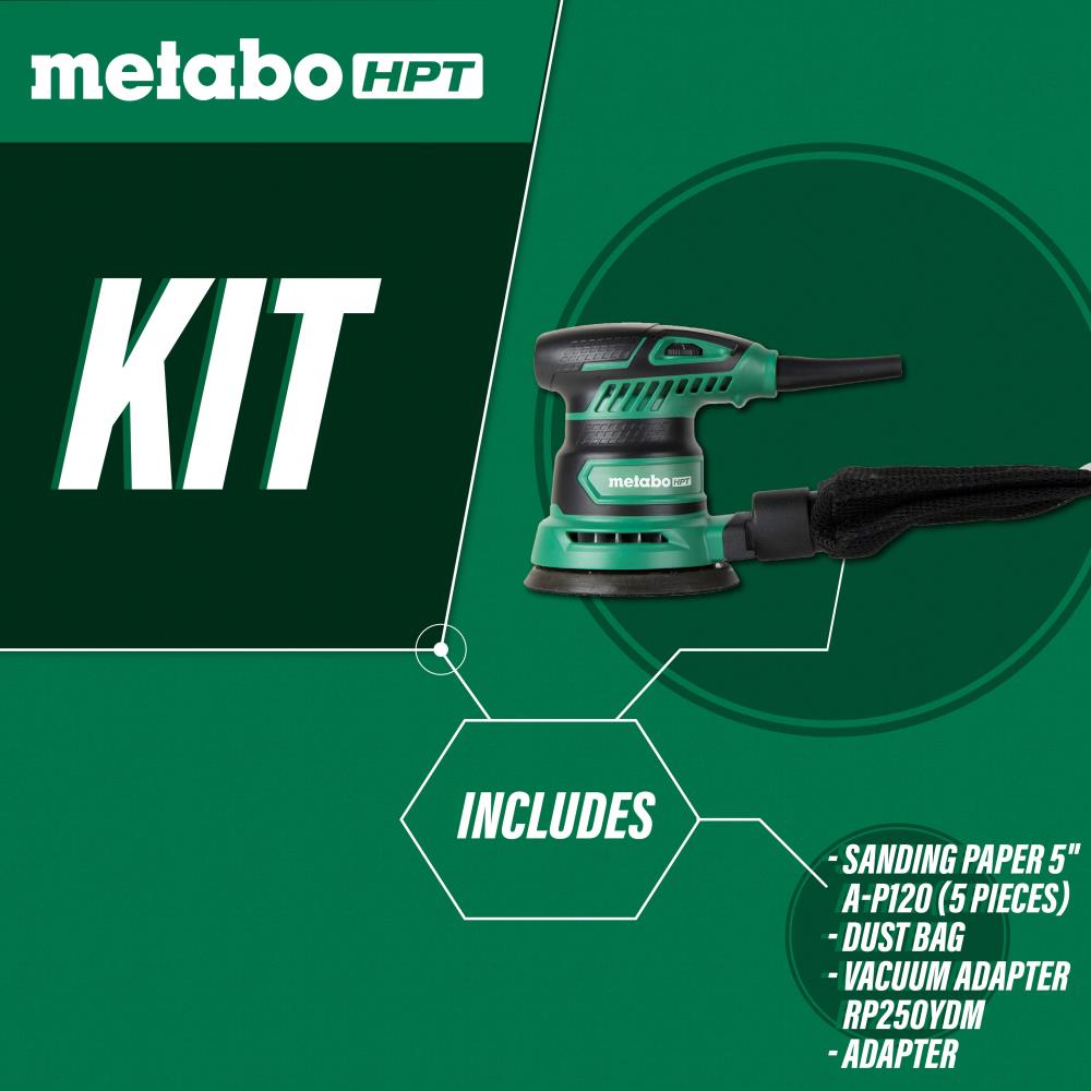 Metabo HPT 2.8-Amp Corded Variable Speed Orbital Sander with Dust  Management in the Power Sanders department at