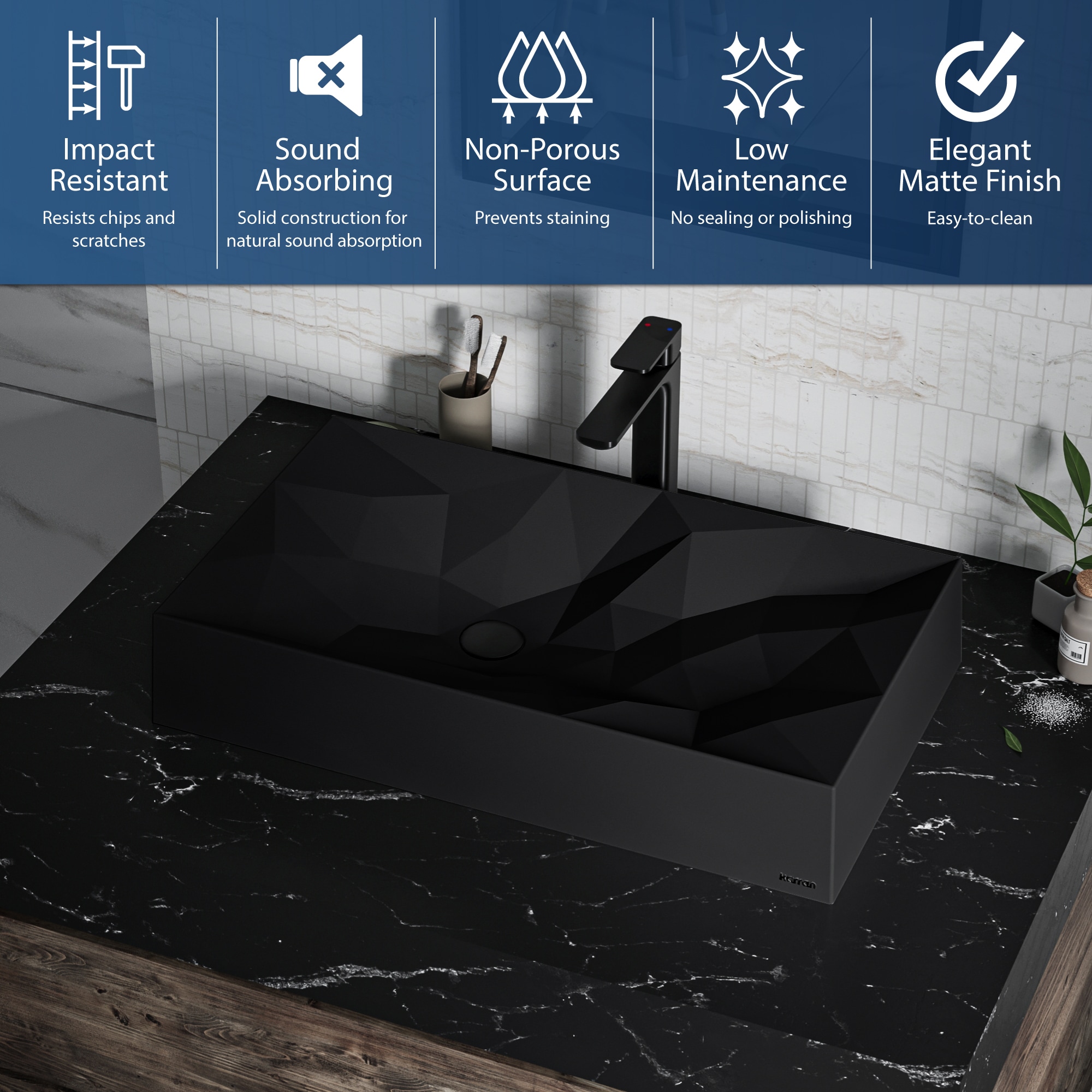 Karran SQS400BL Bath-Sink - View #4