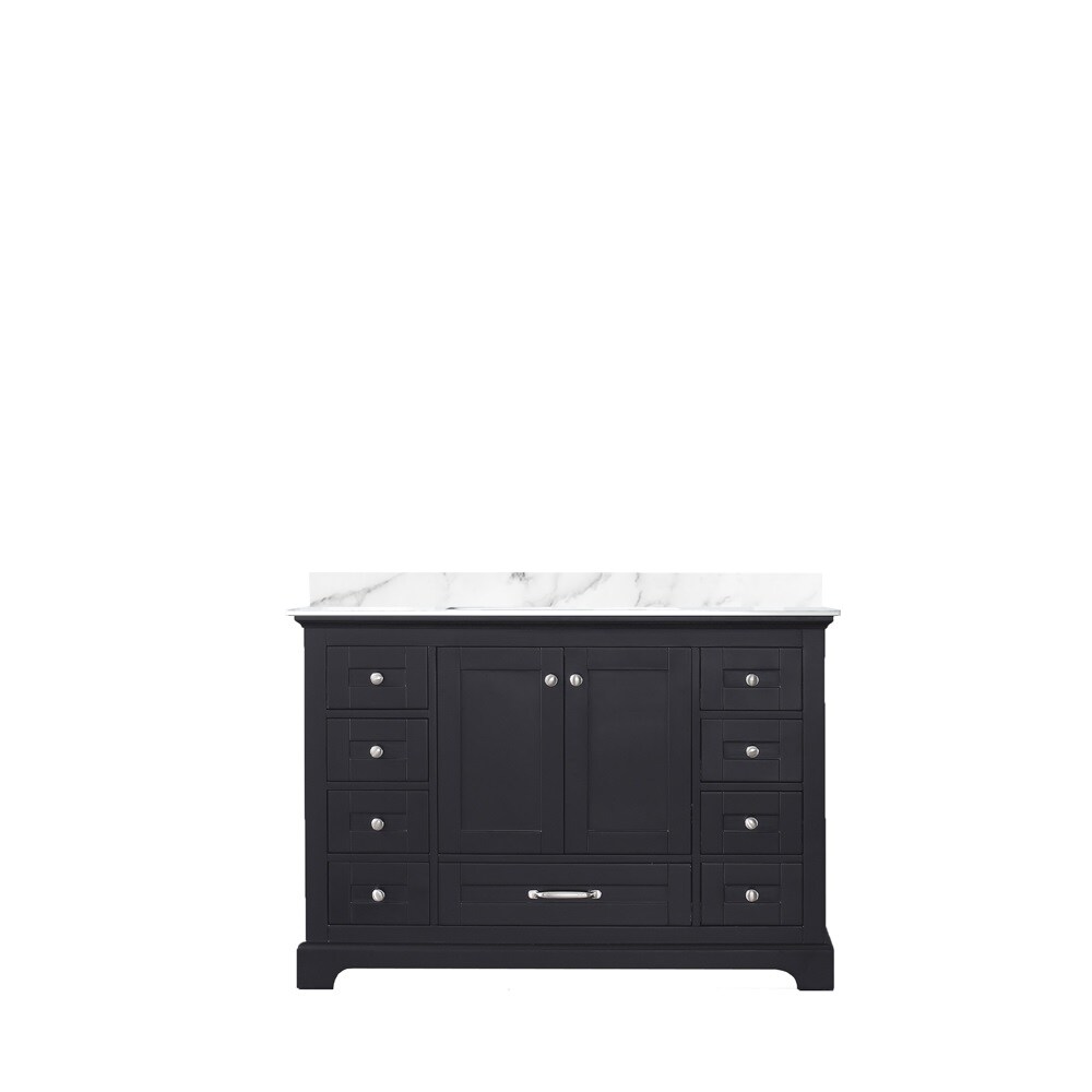Dukes 48" Espresso Single Vanity with White Carrara Marble Top