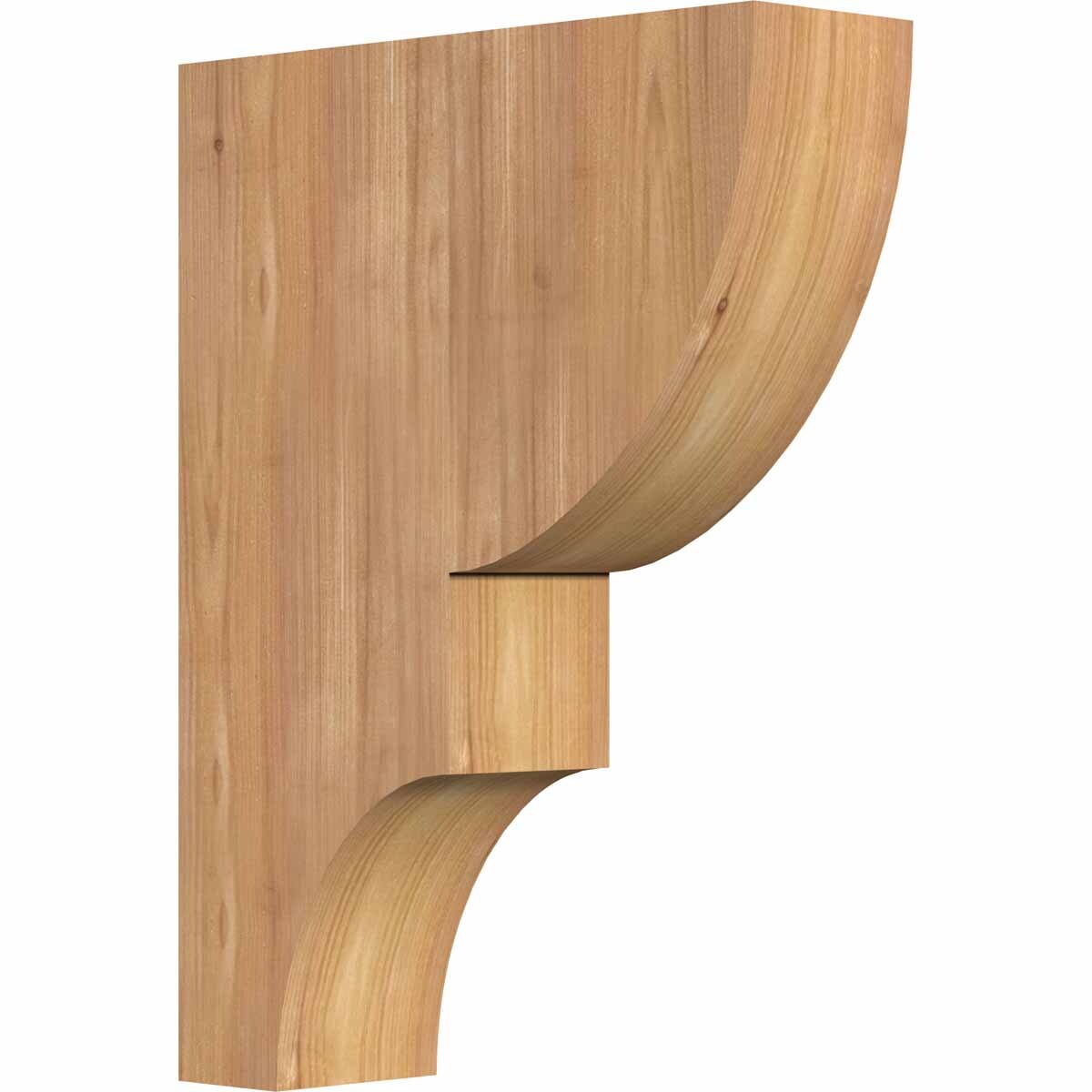 Ekena Millwork COR04X12X16RID00SWR 3.5-in x 12-in x 16-in Ridgewood Unfinished Western red cedar Wood Paintable/Stainable Corbel