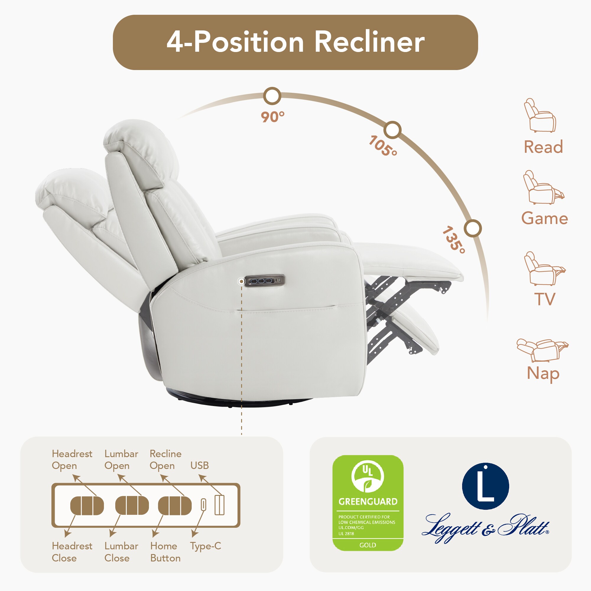 Circle 55 LSME7A010-L1020 recliners - View #3