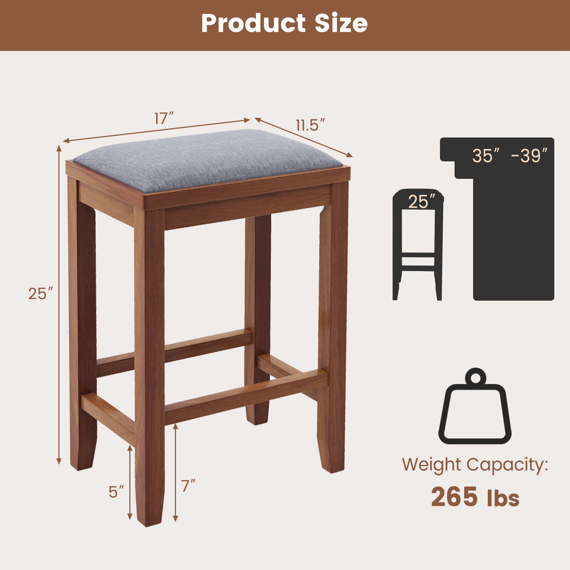 Costway SXL00020 stools - View #2
