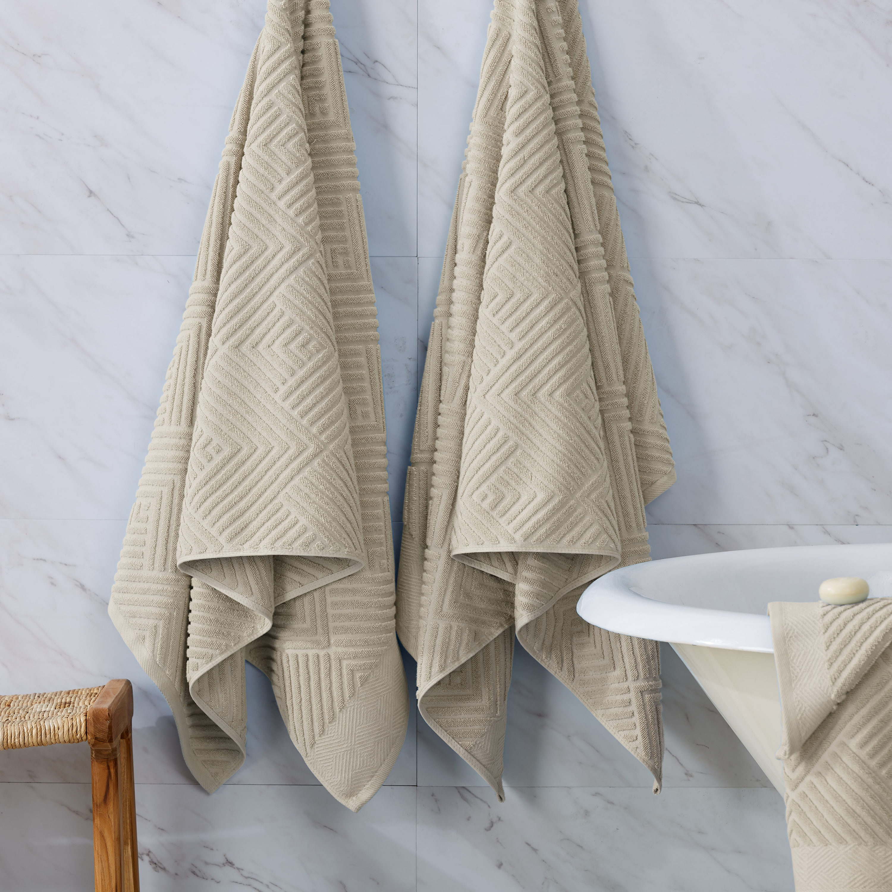 NY Loft 6-Piece Perfectly Pale Cotton Quick Dry Bath Towel Set (Brooklyn)  at