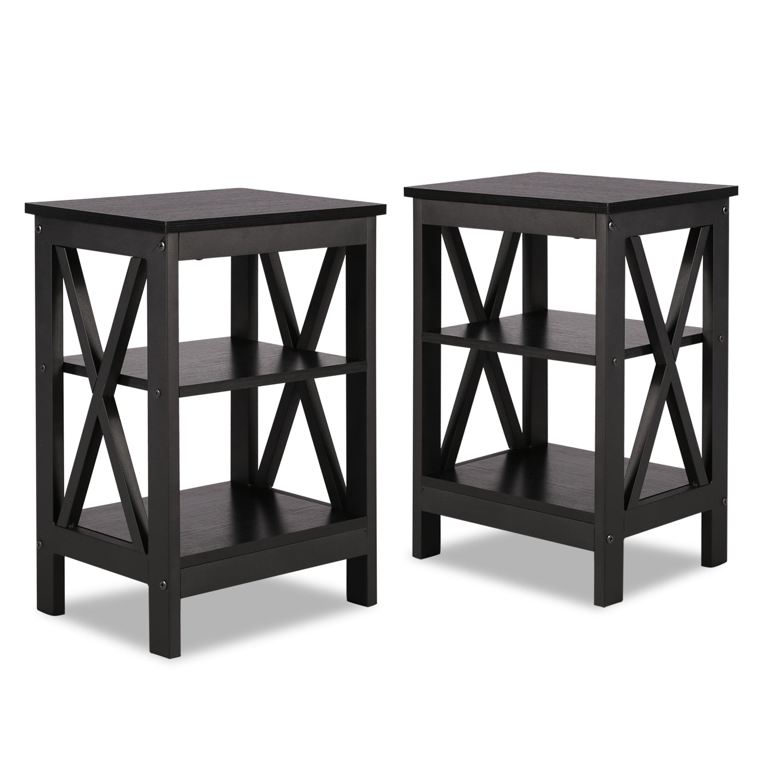 Vecelo LOE-DC-T06-BLACK-A2 End-Tables - View #2