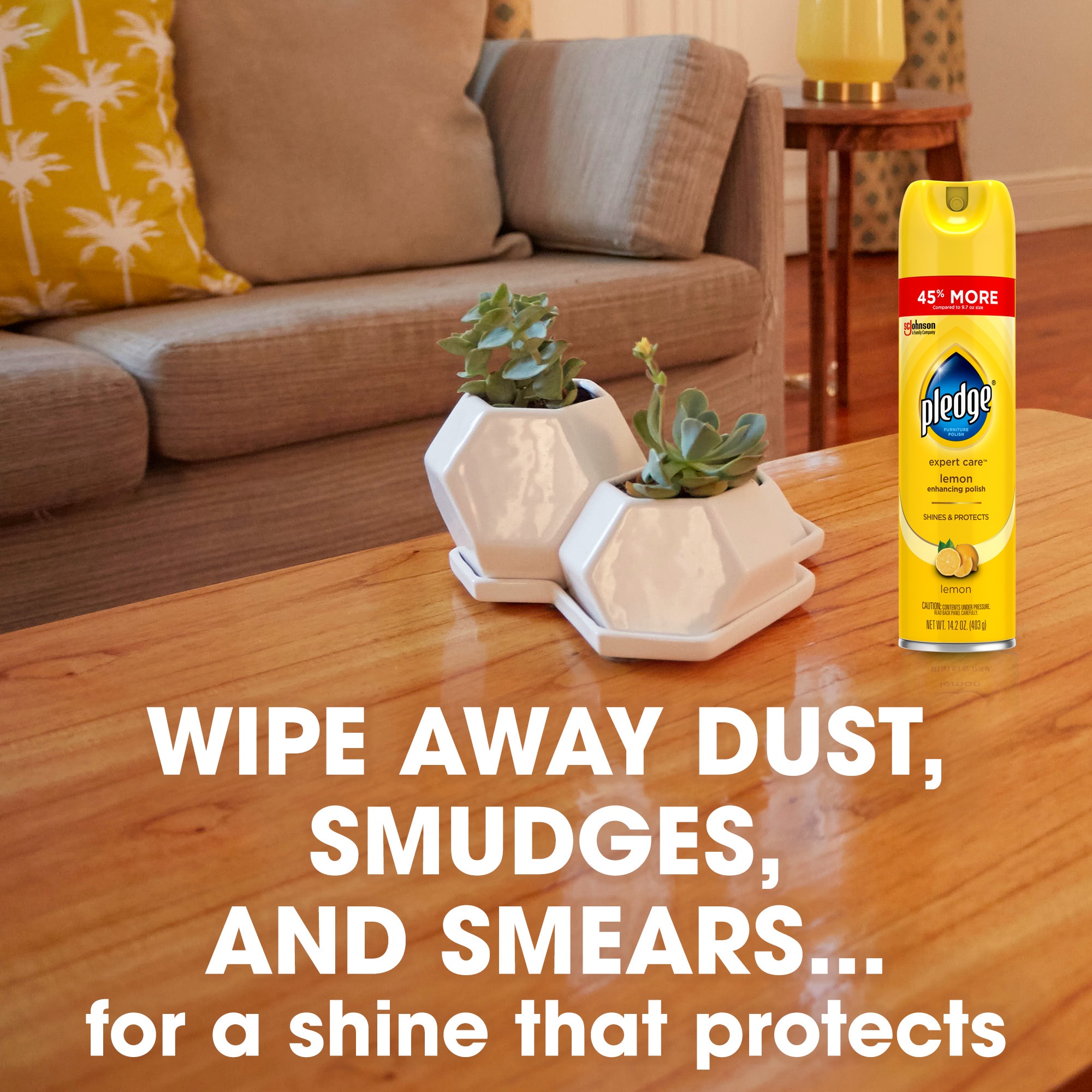 Pledge 72807 Furniture Wipe White Liquid Lemon Pleasant: Furniture Cleaners  (046500728075-2)