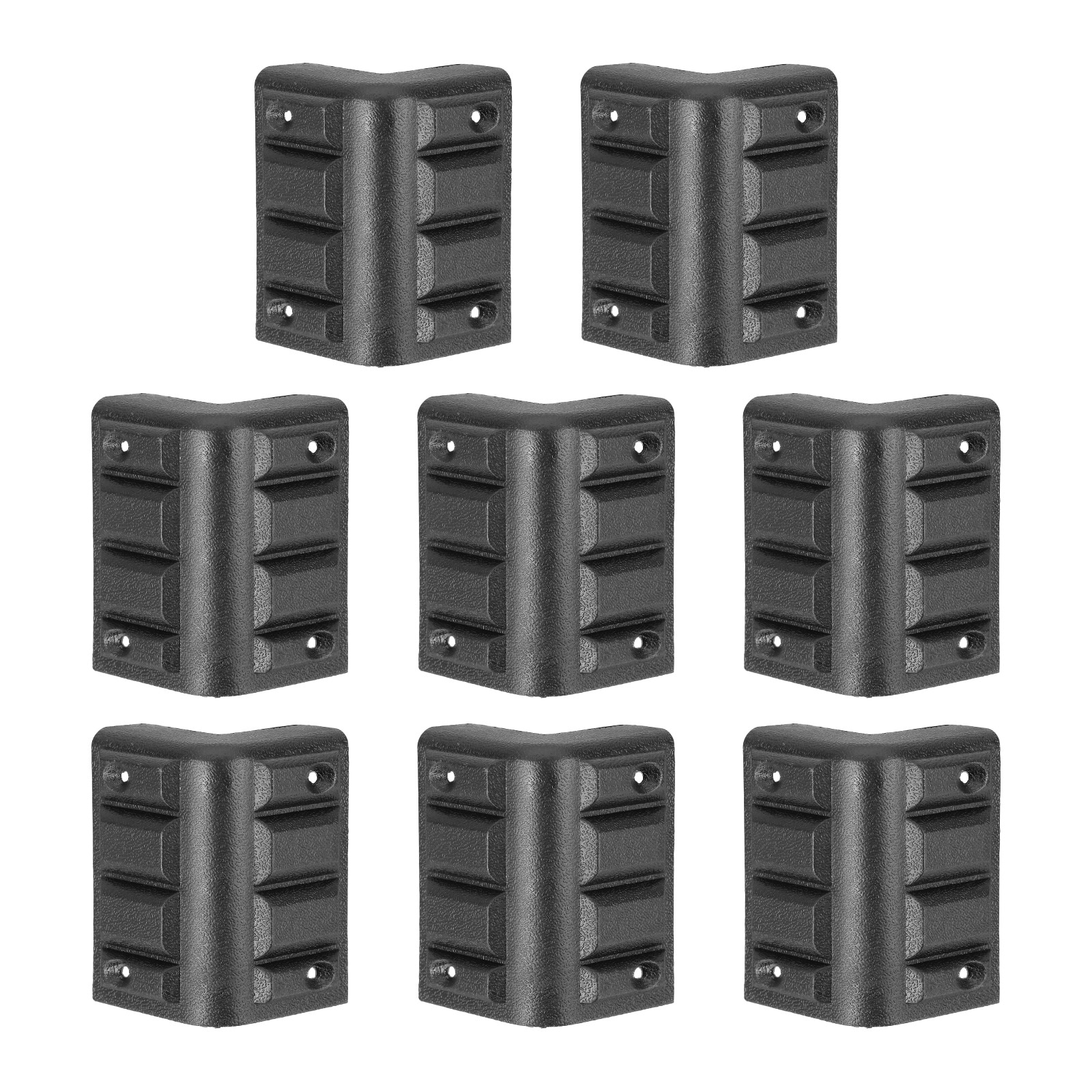 Unique Bargains 8pcs 1.81inchx1.81inch Speaker Corner Protectors Plastic Right Angle Protector Thickening Speaker for Cabinet Guitar Amplifier Stage Speakers Black