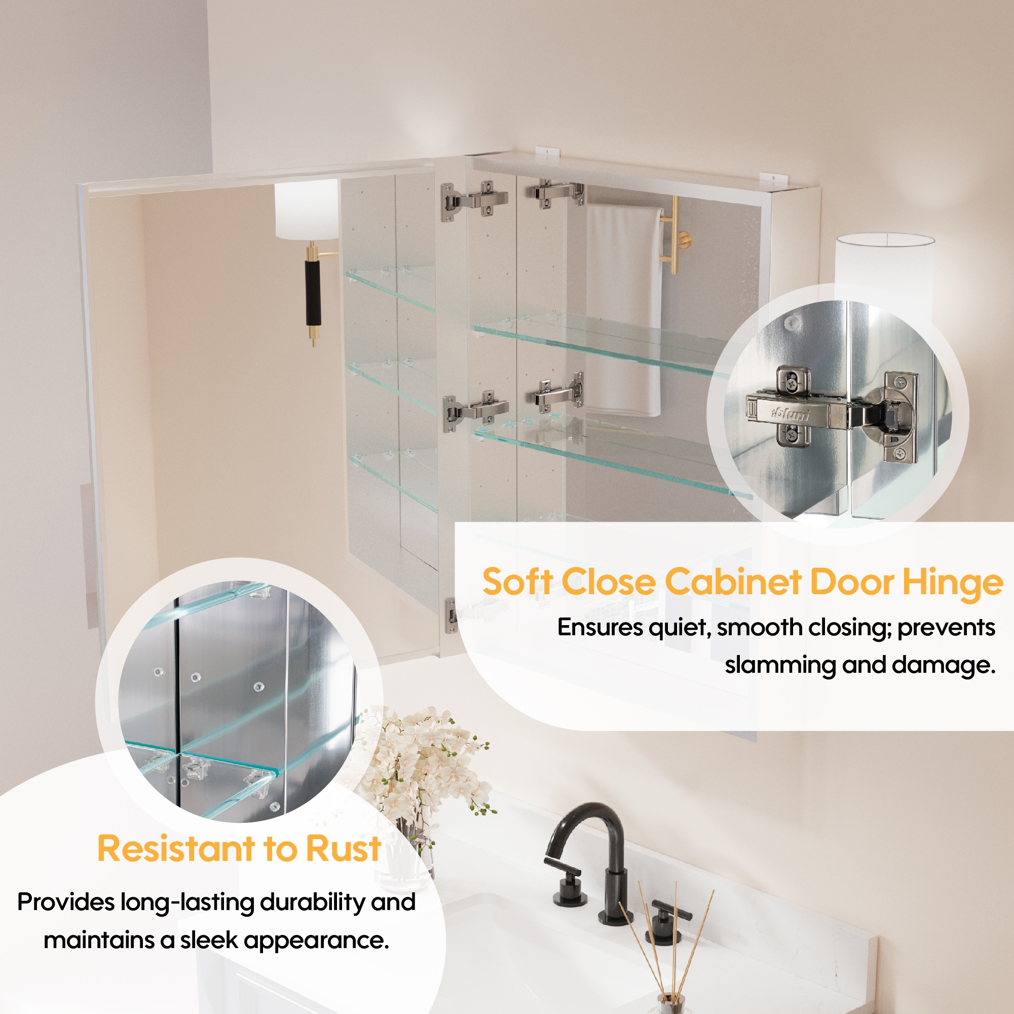 Forclover MRW-JG2430LR Bathroom-Medicine-Cabinets - View #8