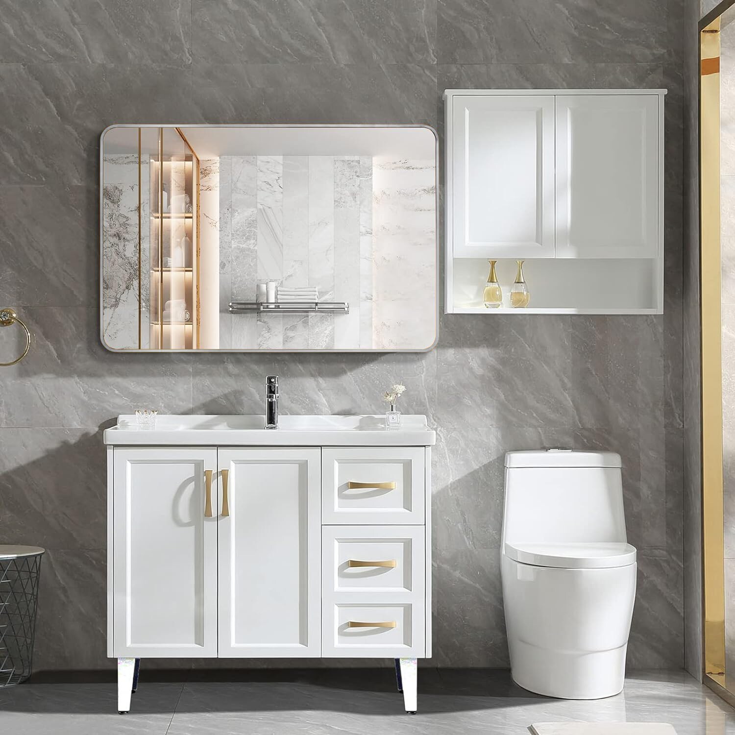 WELLFOR BFB5103SB -WF Framed-Bath-Mirrors - View #2