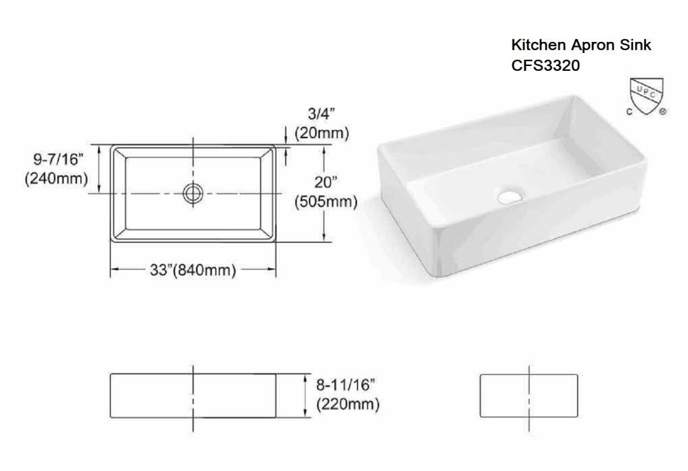 Kingsman Hardware CFS3320 Kitchen-Sinks - View #6