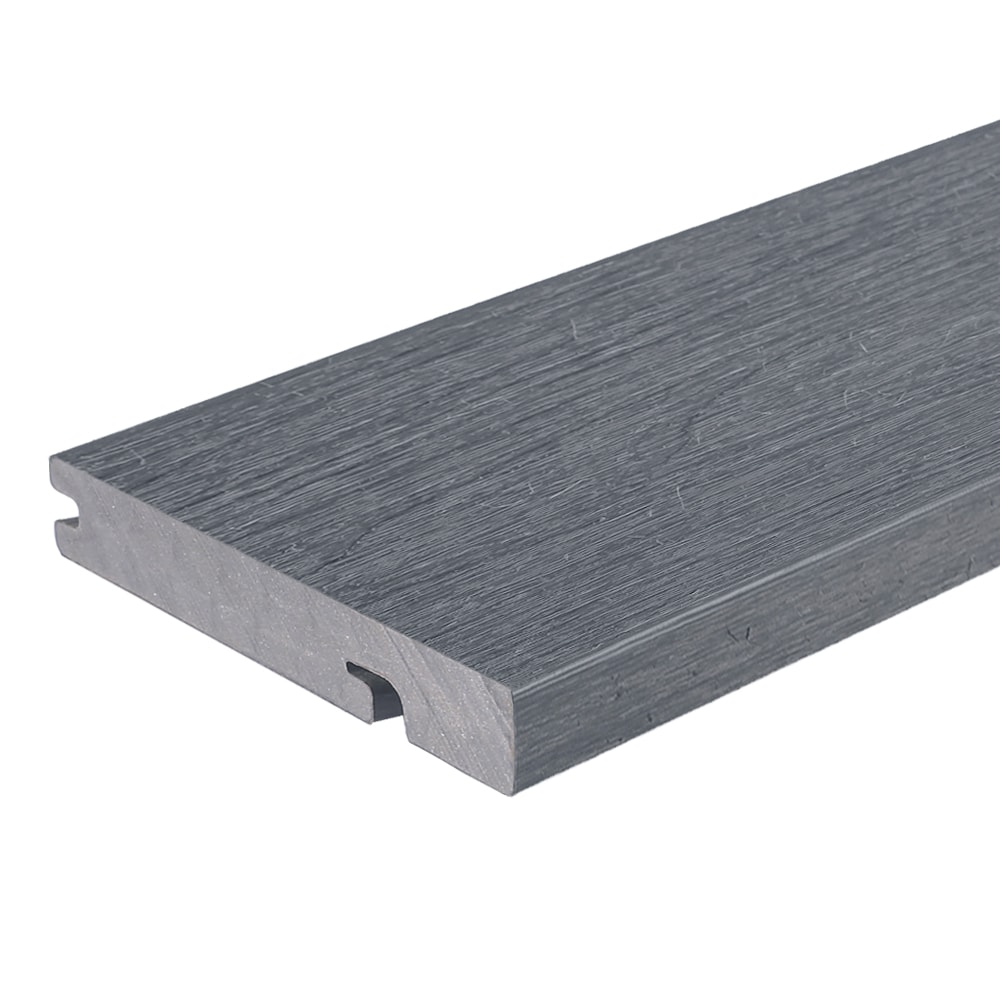 NewTechWood Columbus Hybrid Board 1-in x 6-in x 8-ft Westminster Gray Grooved Composite Deck Board