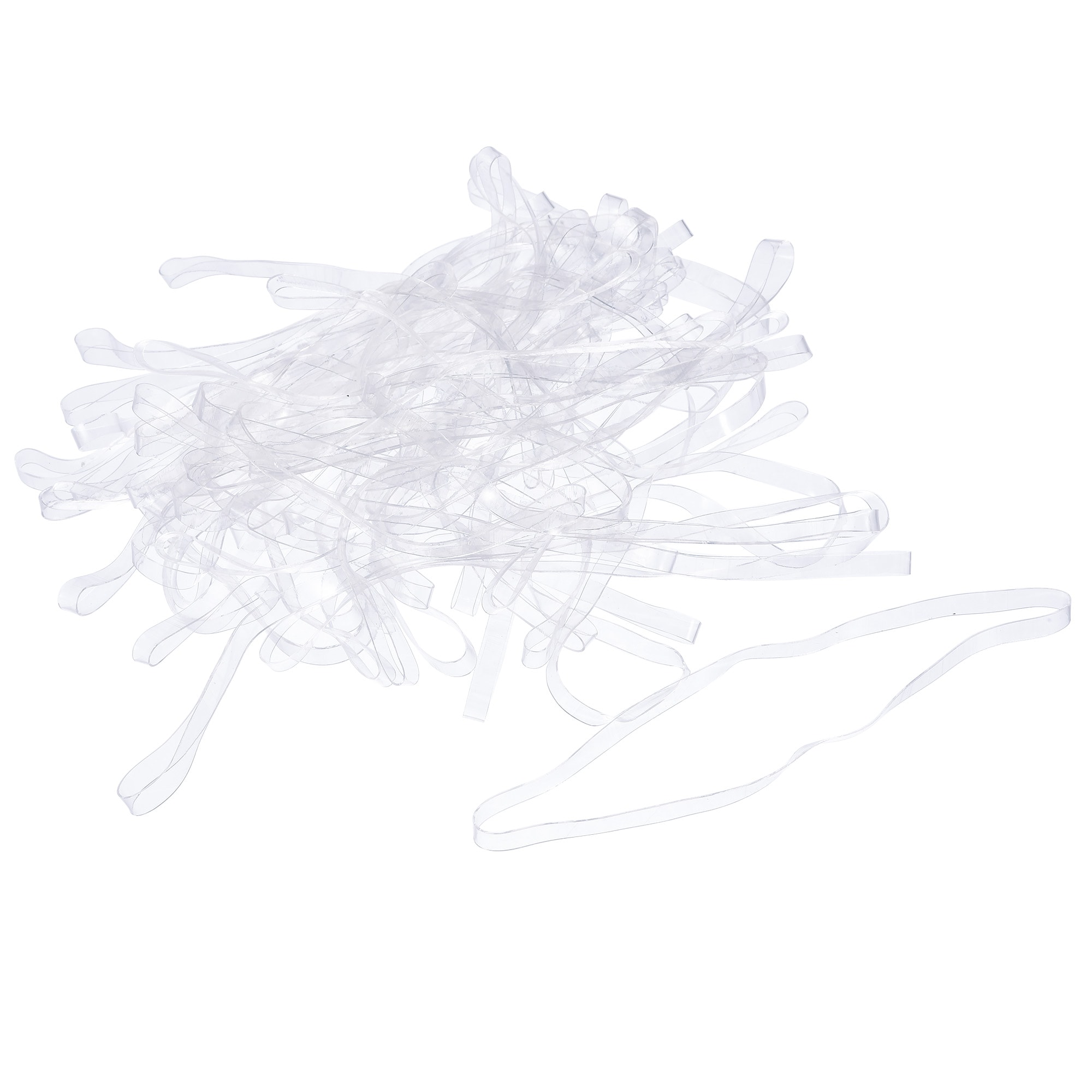 Unique Bargains TPU Rubber Band Stretchable Rubber Elastic Band Transparent 3.8inch Dia for Home Office Pack of 62 #S26042300UX3833