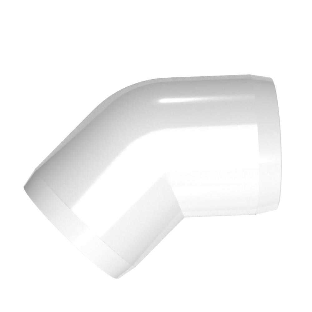 PVC Pipeworks 1-1/4-in 45-Degree PVC Elbow in White (4-pack) in