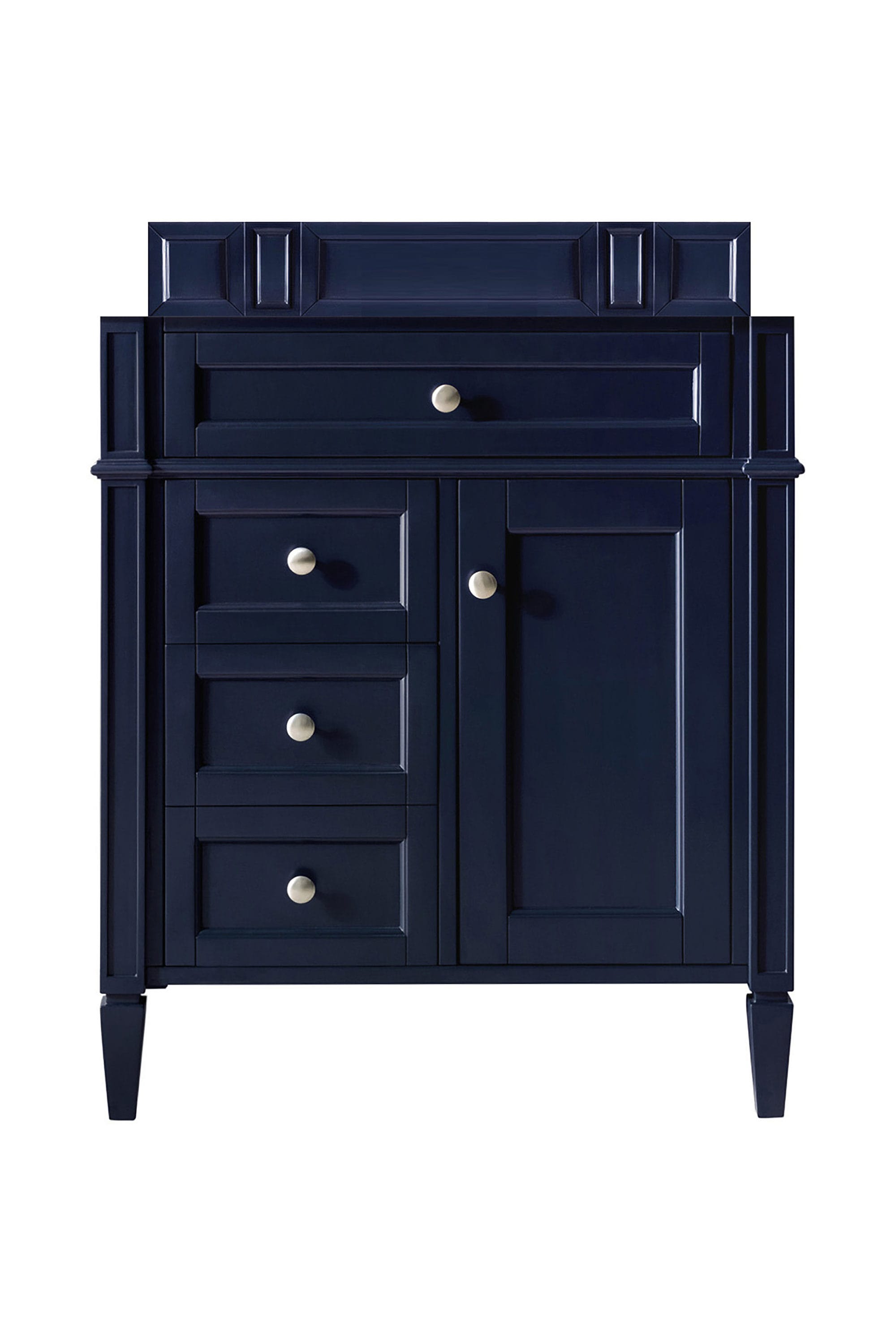 James Martin Vanities 650-V30-VBL Brittany 30-in Victory Blue Bathroom Vanity Base Cabinet without Top