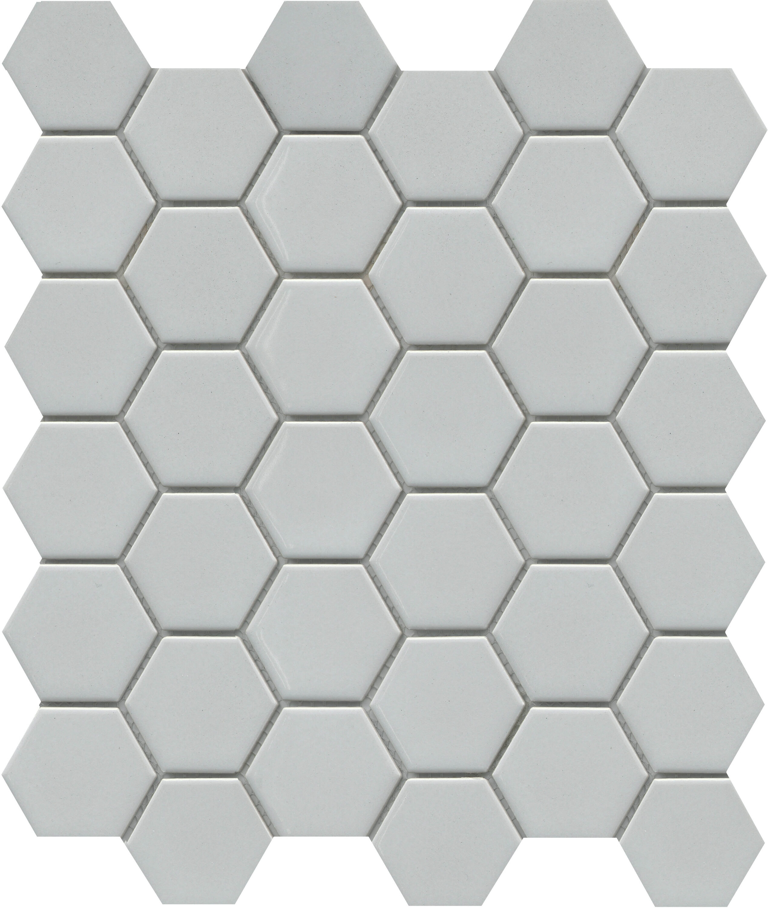 Emser W95INFLGR1113MH2 Influence Gray 11-in x 13-in Glossy Porcelain Hexagon Patterned Wall Tile (3.88-sq. ft/ Carton)