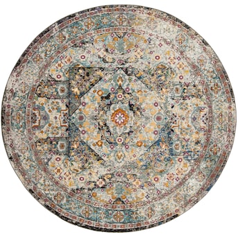 Safavieh Provance Arles 2 x 8 Aqua/Black Indoor Floral/Botanical Vintage Runner Safavieh Provance Arles 2 x 8 Aqua/Black Indoor Floral/Botanical Vintage Runner