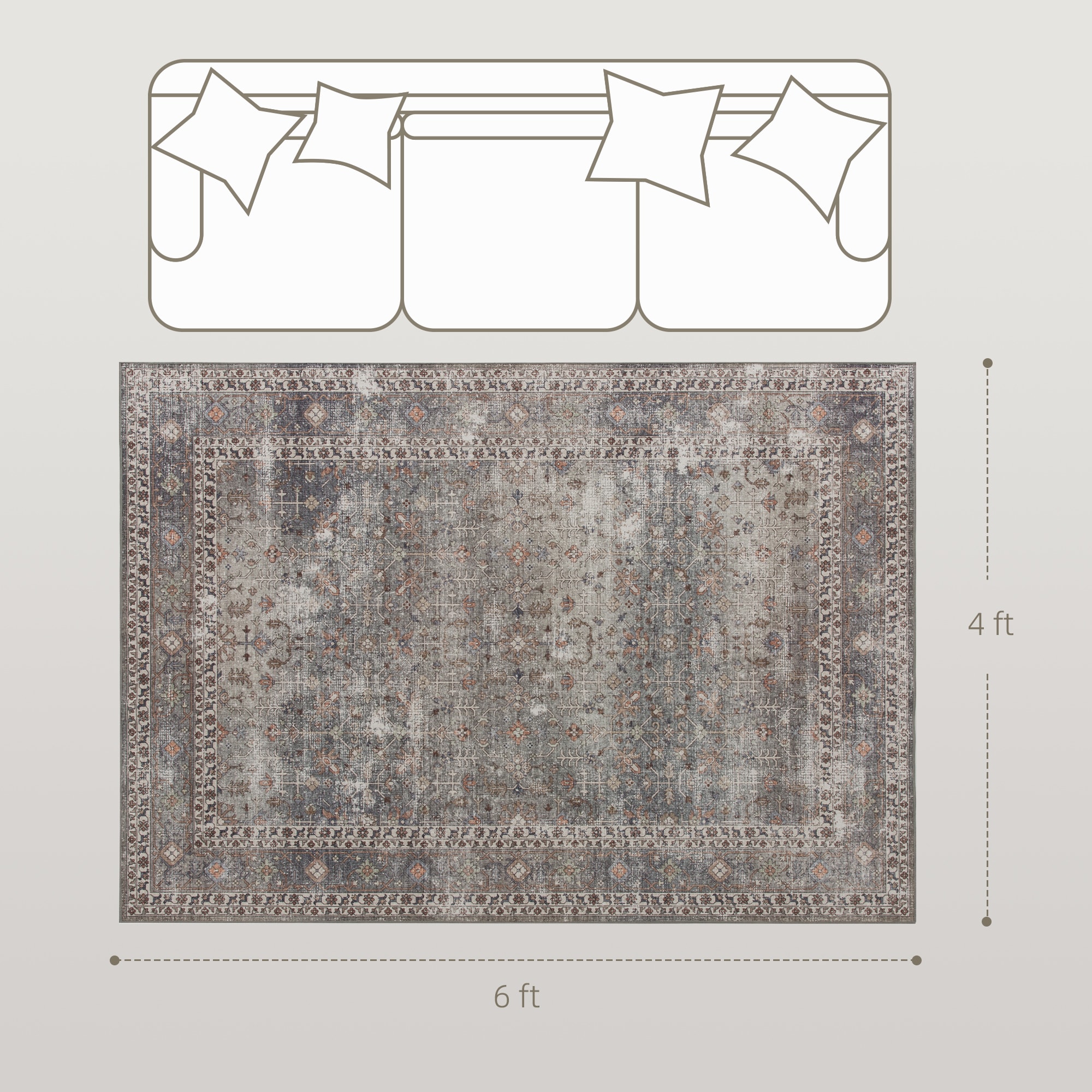 HomCom 83C-050V00BU rugs - View #3