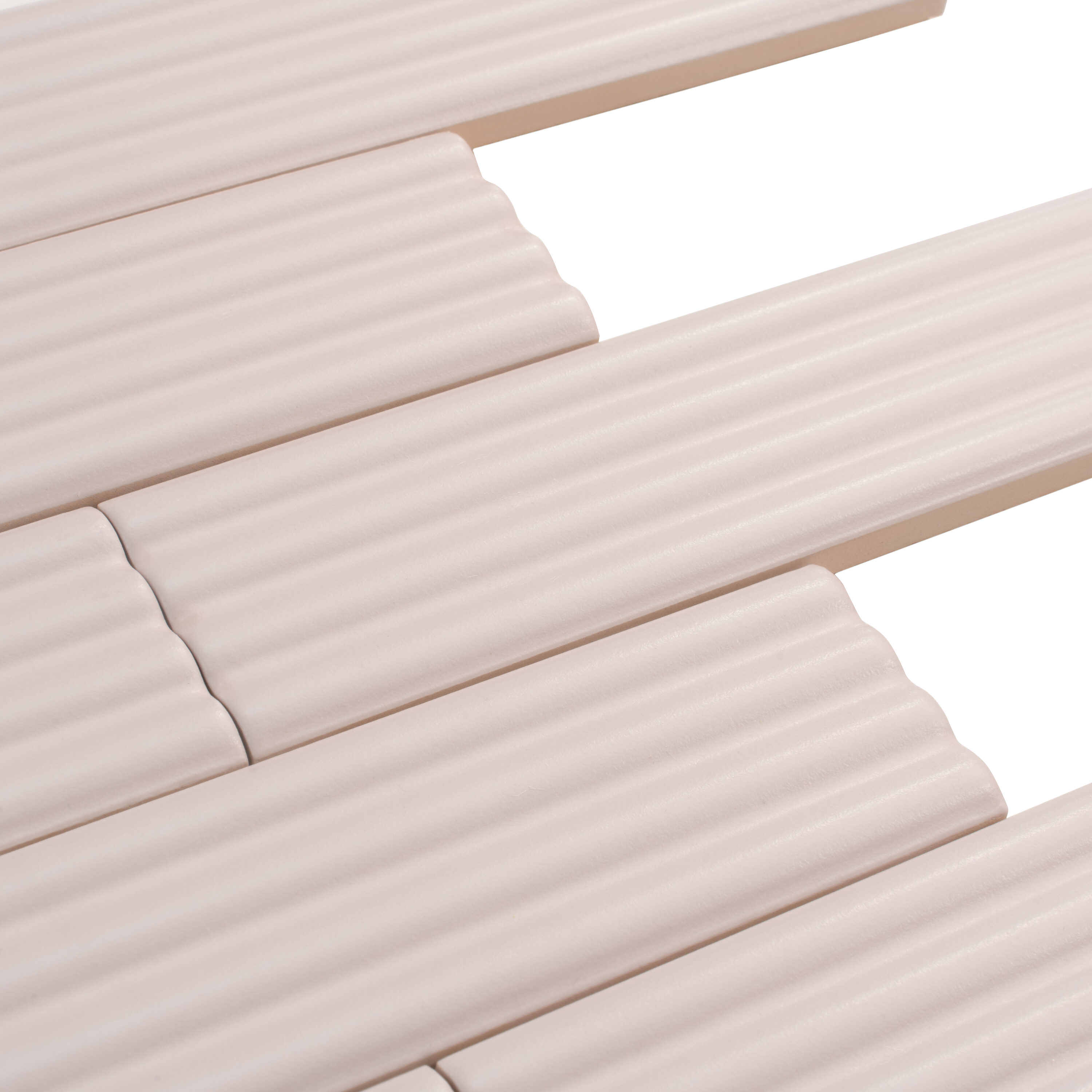 Matte Pink Ceramic Subway Tile Trim 1.97'' x 7.87''