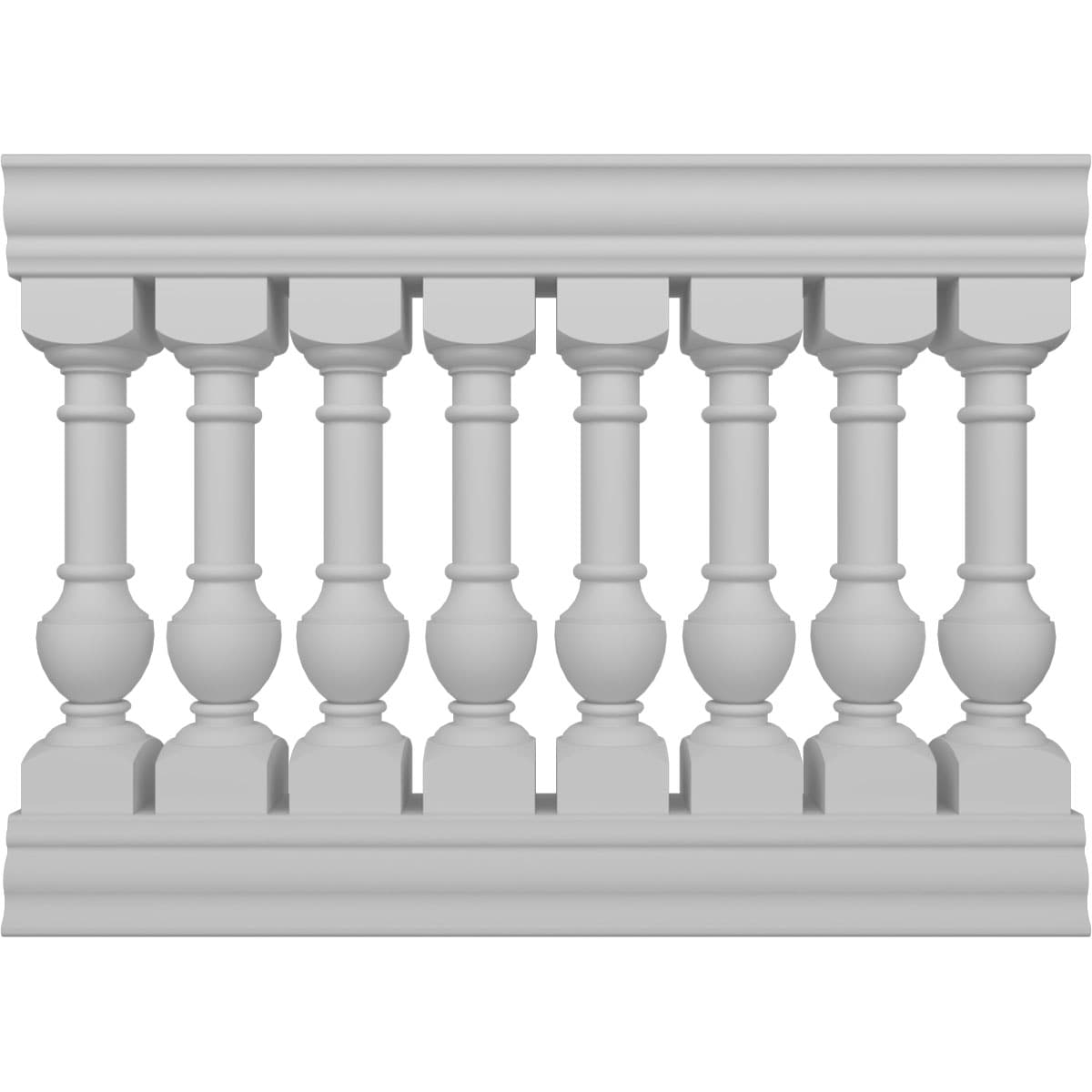 Ekena Millwork BALK38X048YOG FiberThane 4-Feet x 38-Inches York Fiberglass Deck Rail Kit