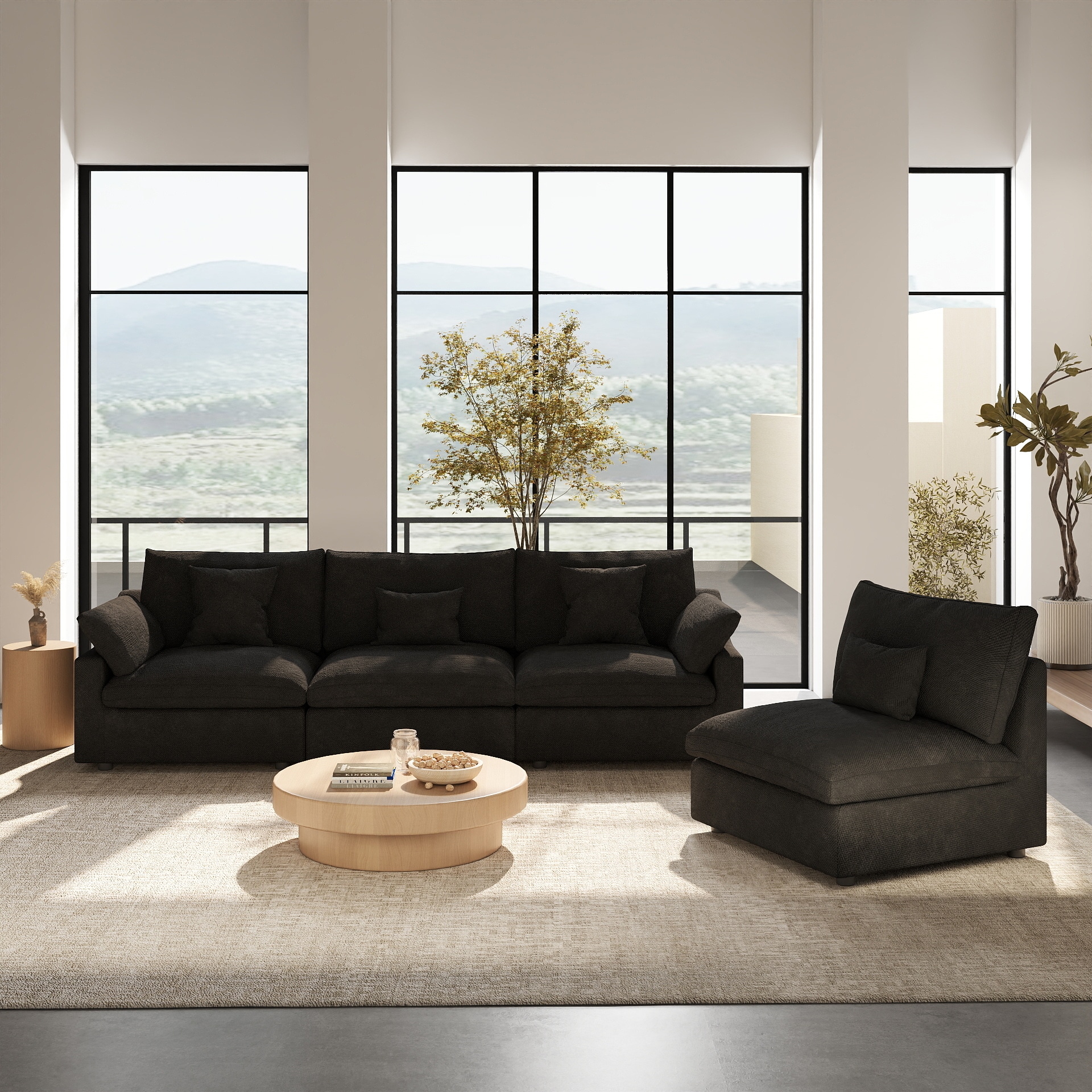 BuotiqHom DH-S4-140BK Sofas-Loveseats - View #4