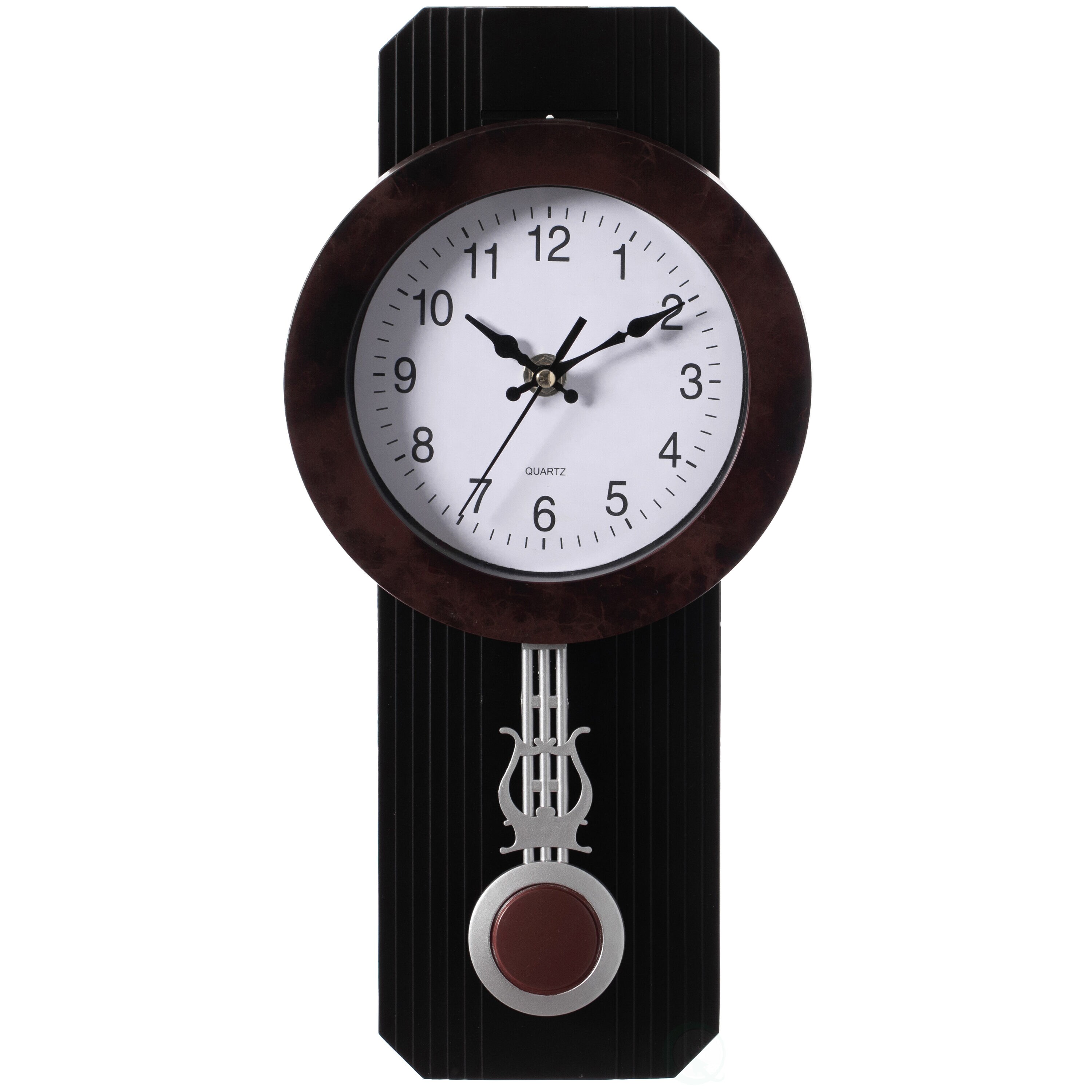 Clockswise QI004509.BK Analog Rectangle Wall Farmhouse