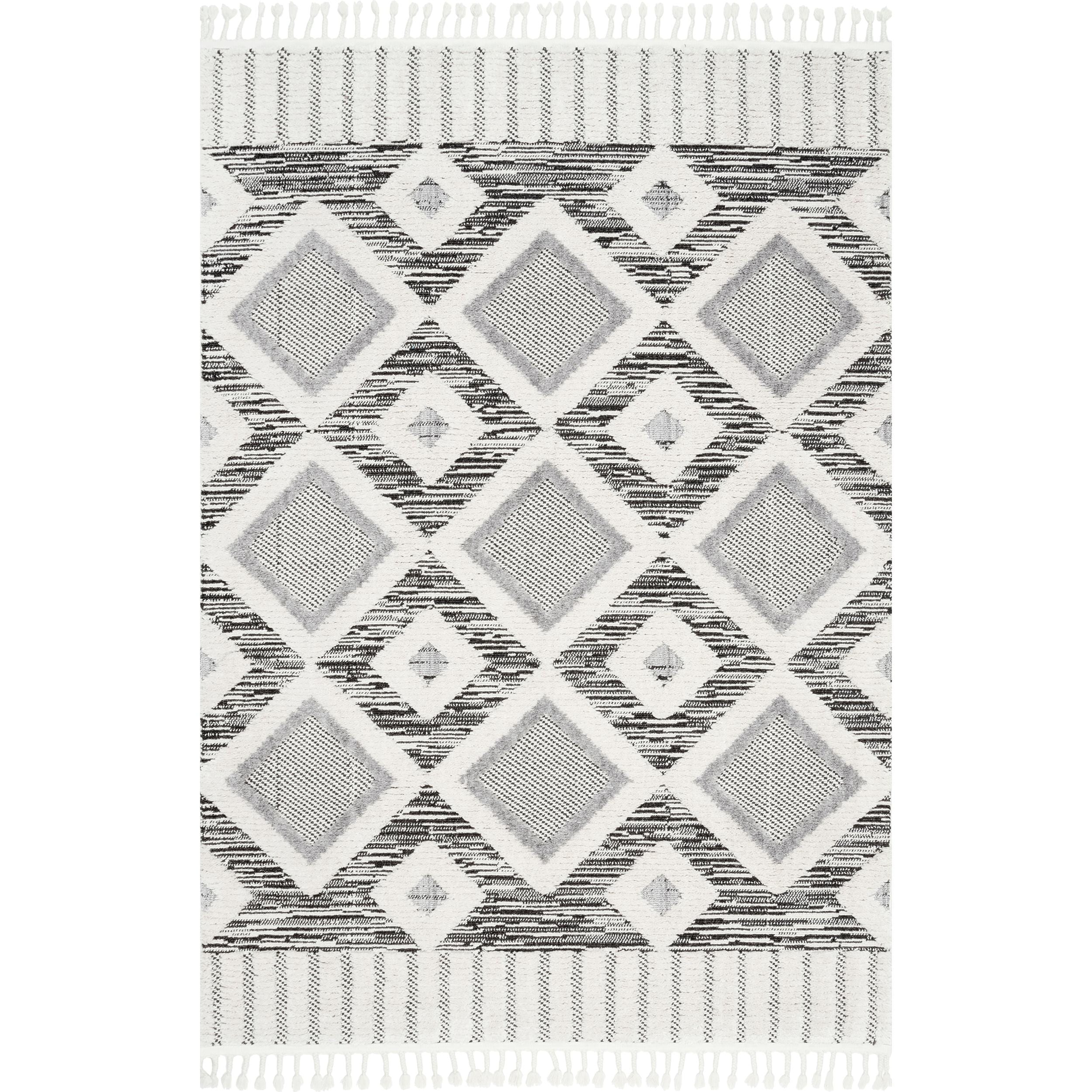 nuLOOM KKLR02A-S606 Journey 6 x 6 (ft) Loomed Polyester Gray Square Indoor Geometric Area rug