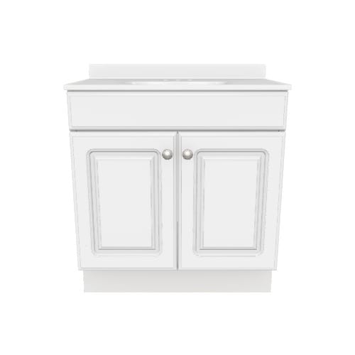 Project Source 30-in White Single Sink Bathroom Vanity with