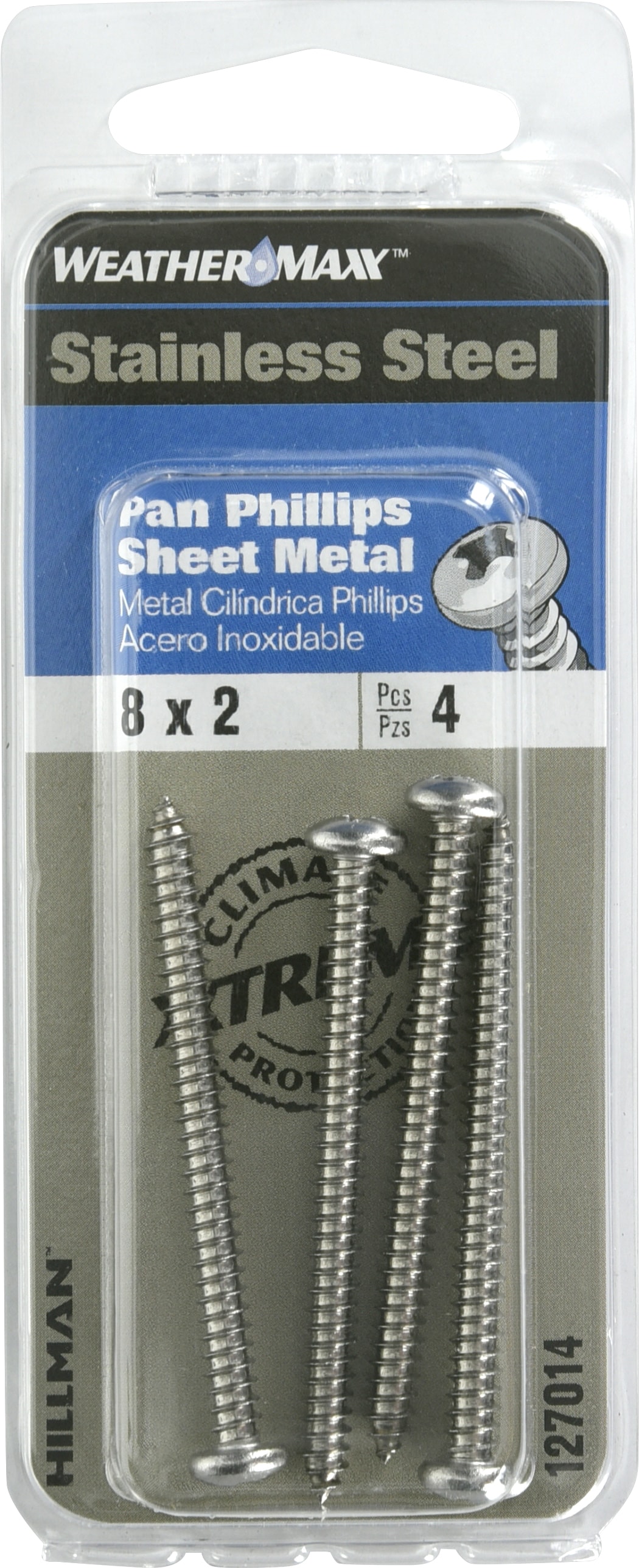 Hillman #8 x 2-in Phillips-Drive Standard Sheet Metal Screws (4-Count ...