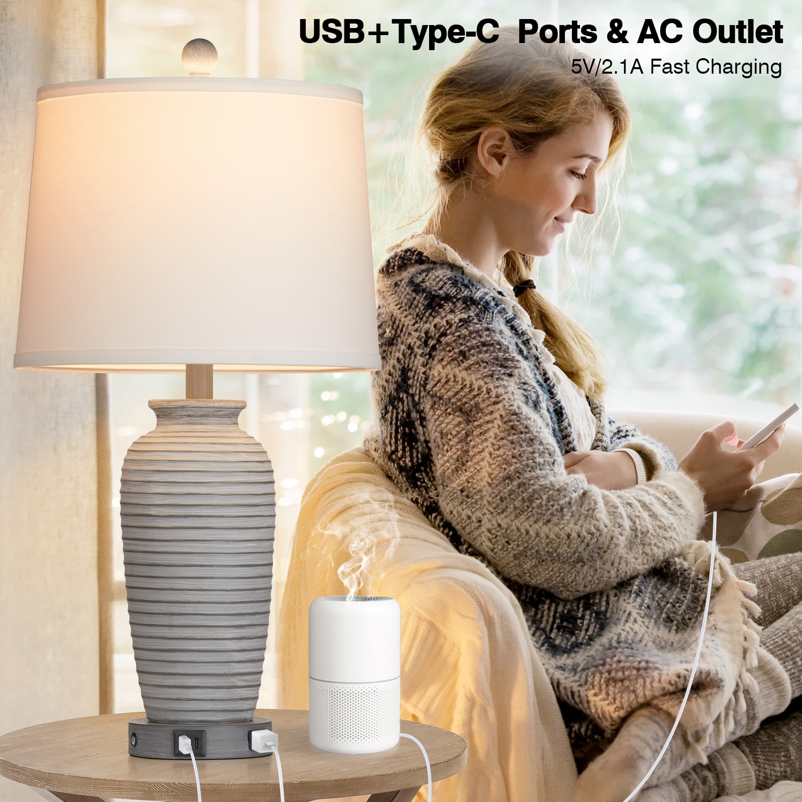 UrFurnishings TD-330 Table-Lamps - View #8