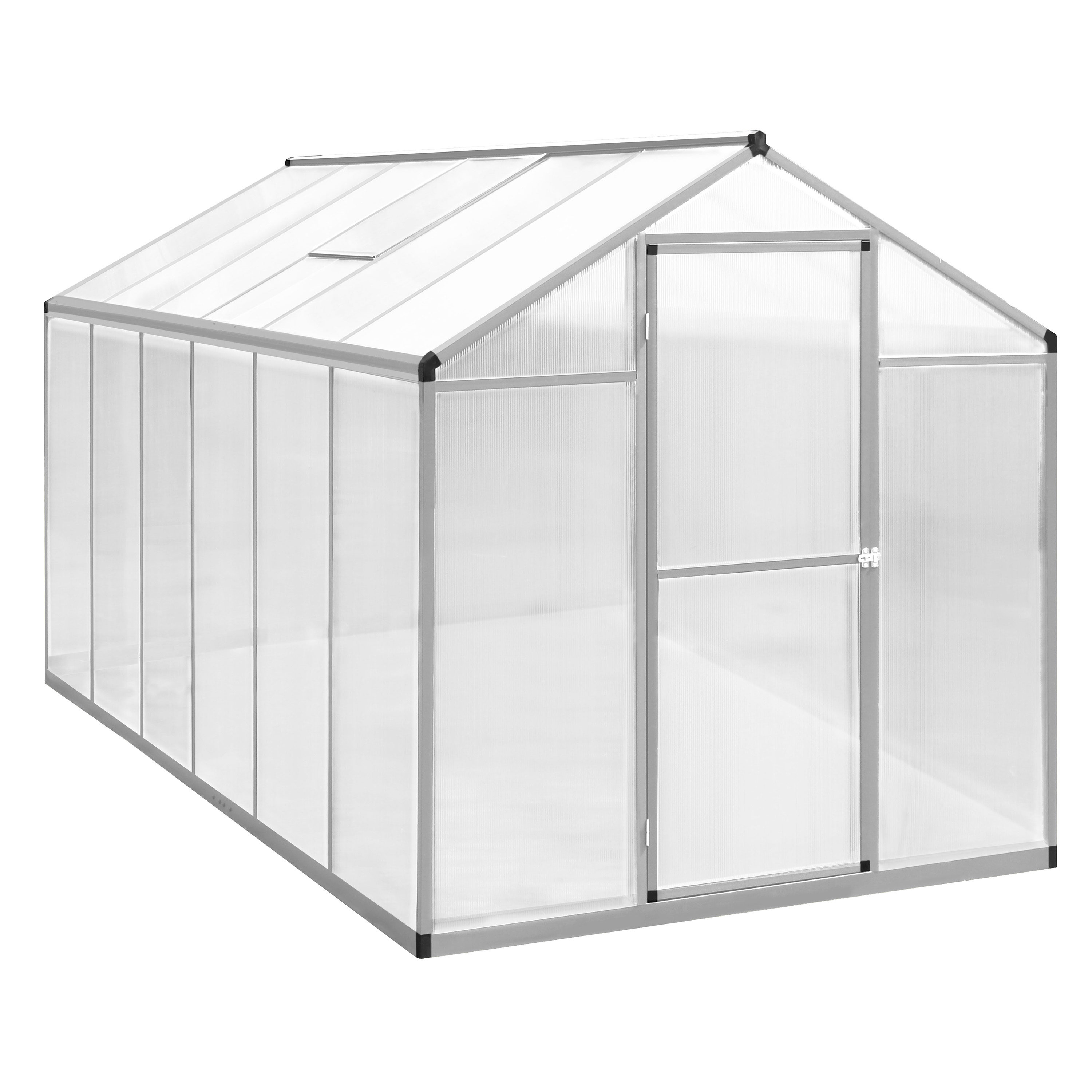 VEIKOUS 6-ft L x 12-ft W x 6.4-ft H Silver Greenhouse in the ...