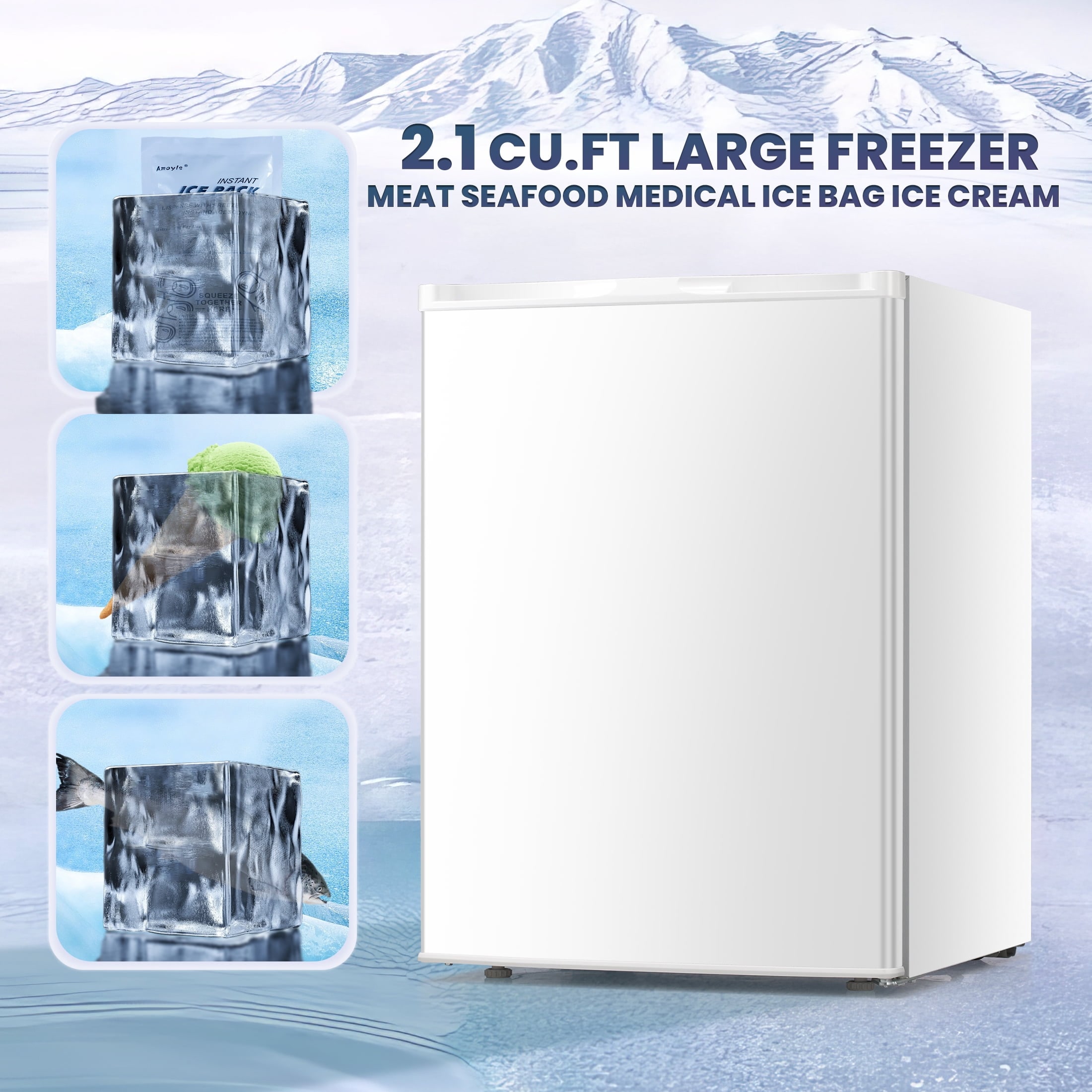 COWSAR 2.1-cu ft Upright Freezer (White) in the Upright Freezers ...