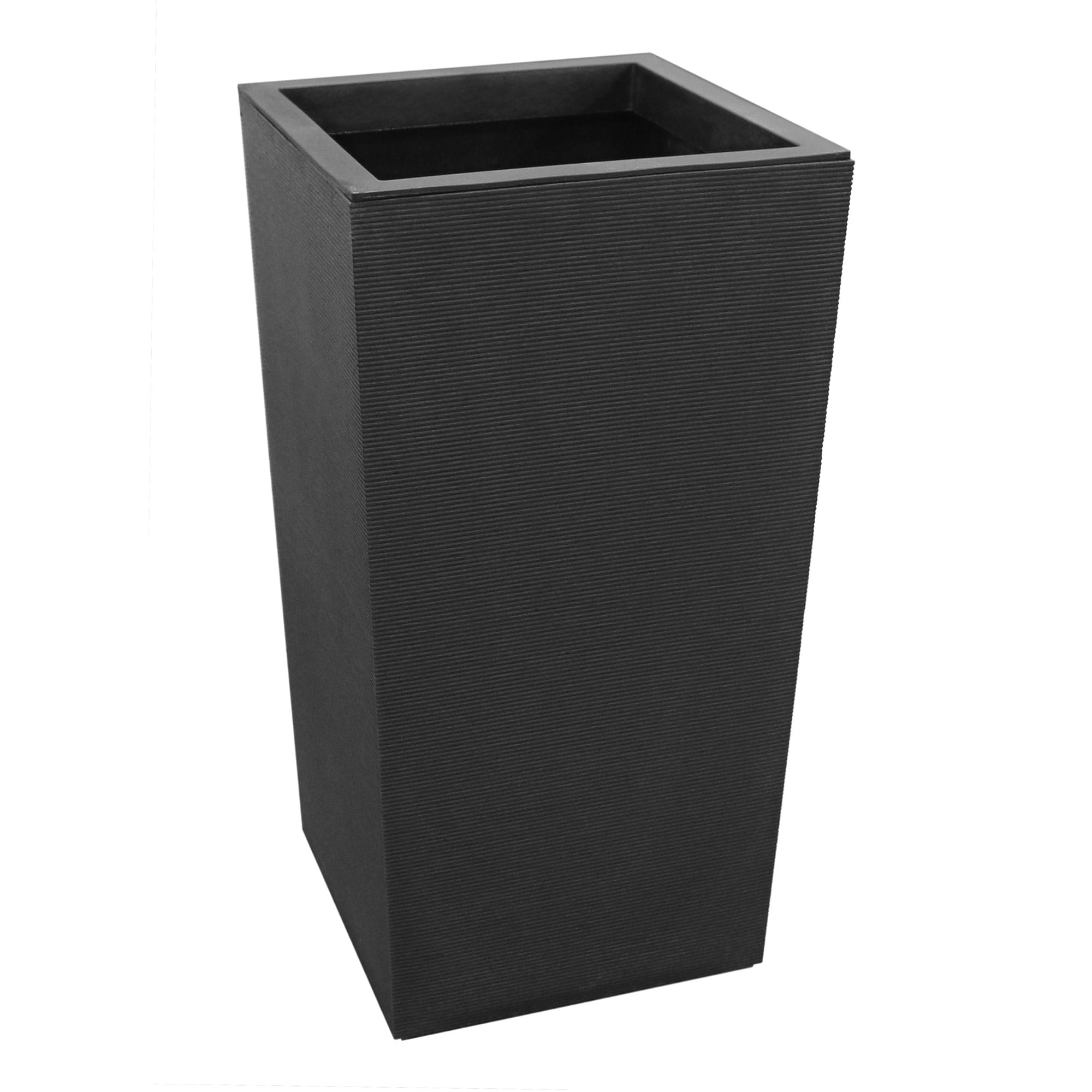 Tierra Verde 410372 Citadel Horizon Self Watering Square Planter 13.5 in. W x 26 in. H Black