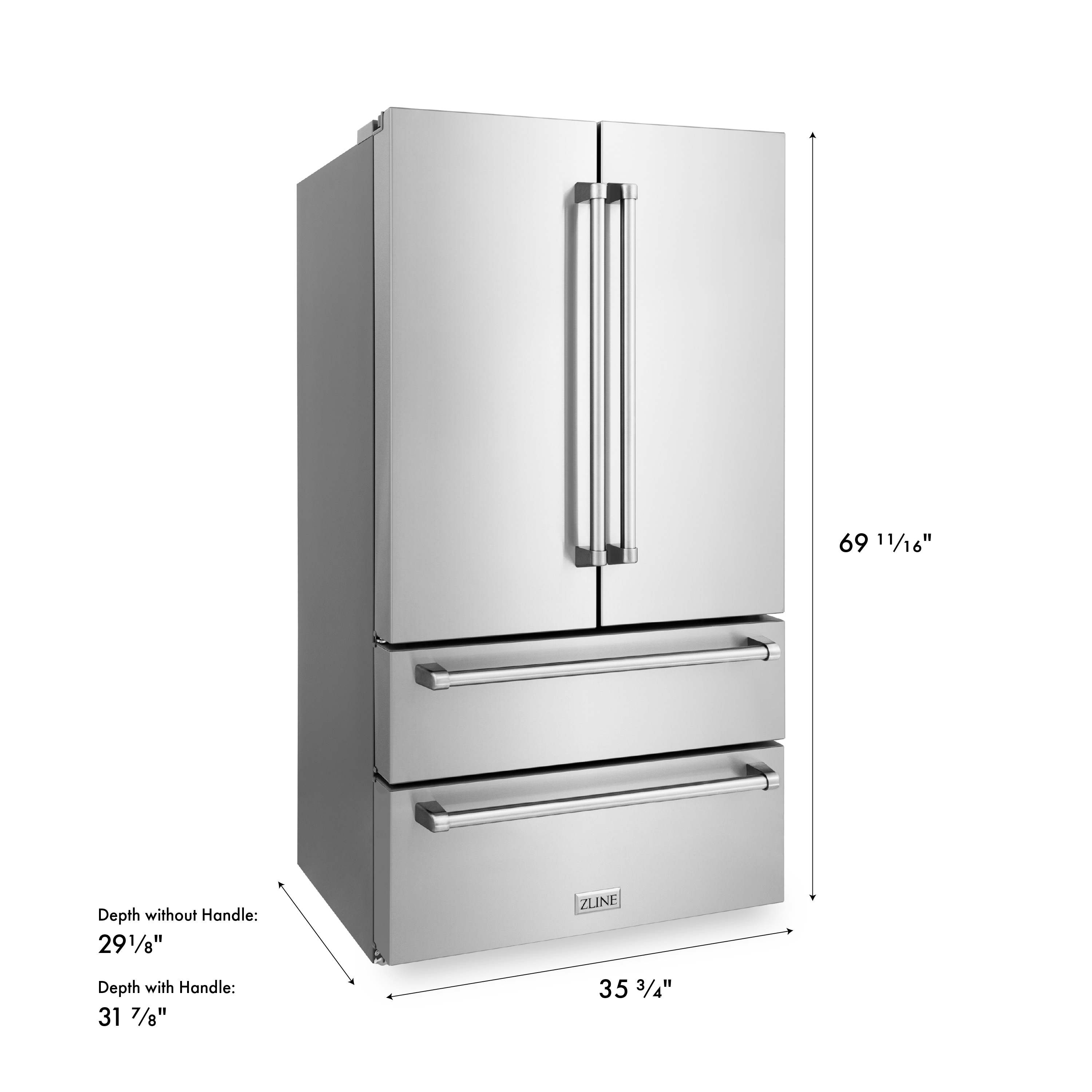 ZLINE KITCHEN & BATH RFM-36 French-Door-Refrigerators - View #4