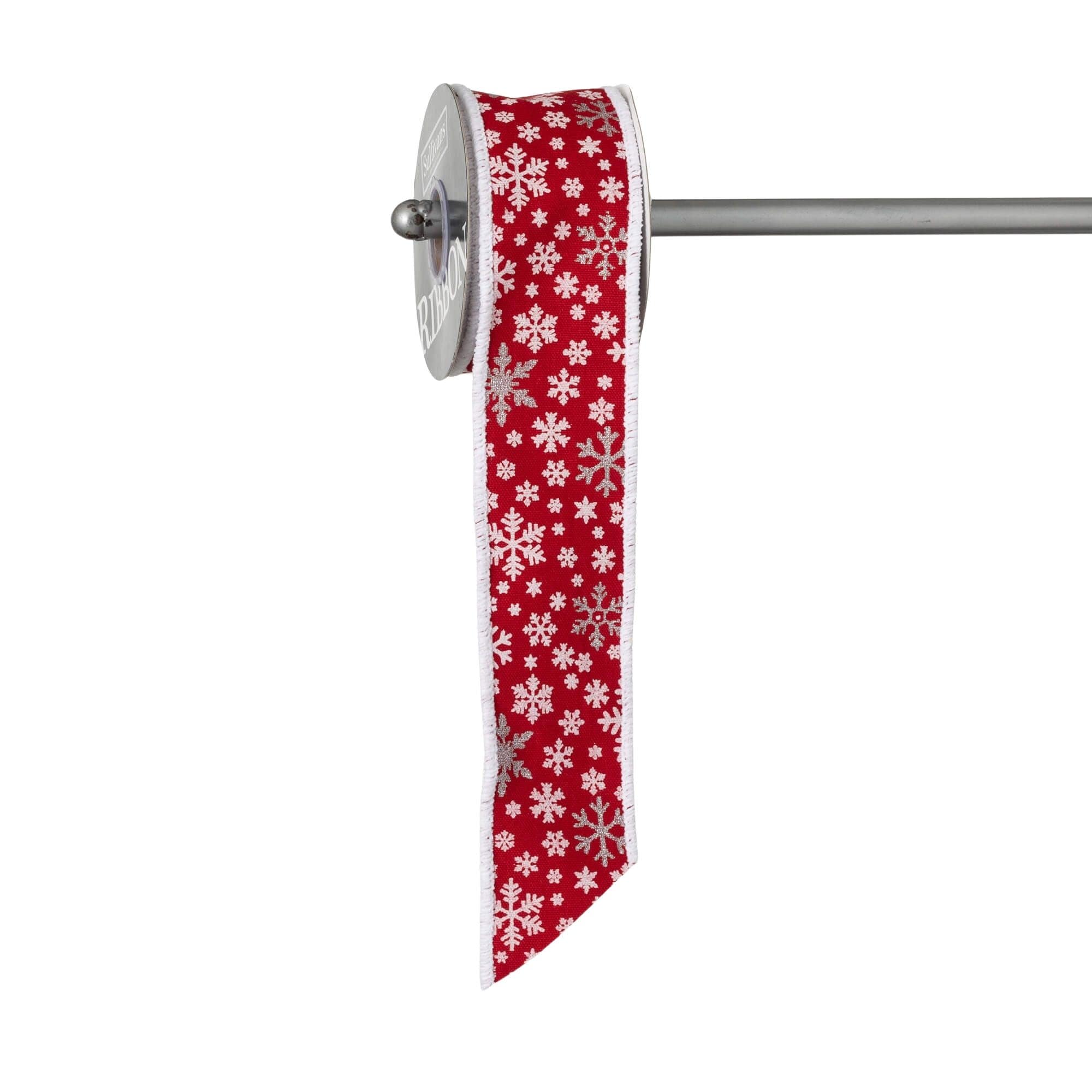 Sullivans RB387 Merry + Bright 15-Feet L x 2.5-Inches W Red-White Ribbon