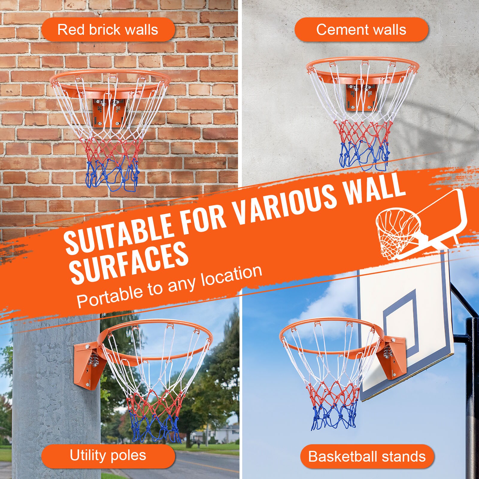 VEVOR LK18CBZKFTSTI4VGNV0 Basketball-System - View #6