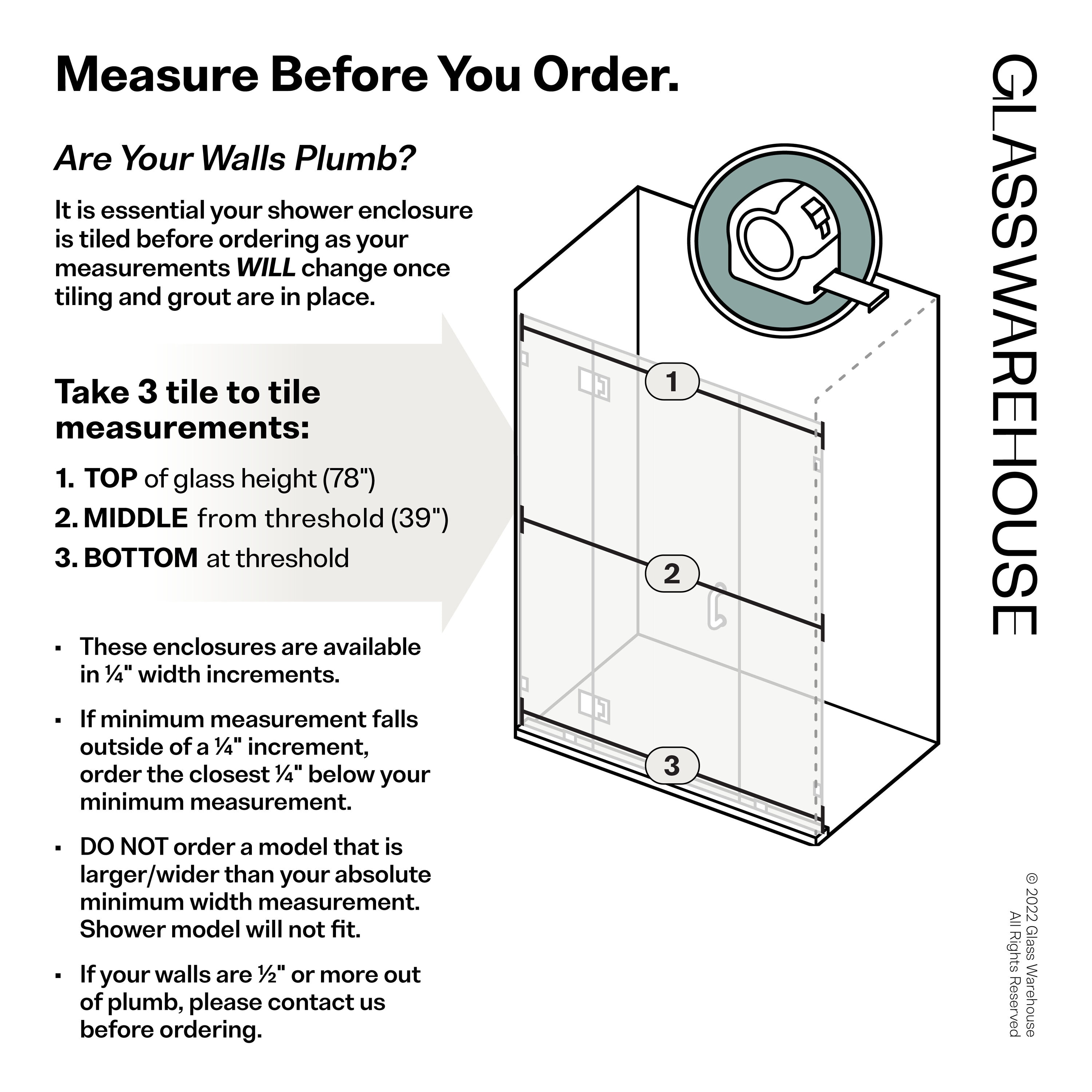 Glass Warehouse GHF-85-MB Shower-Doors - View #12