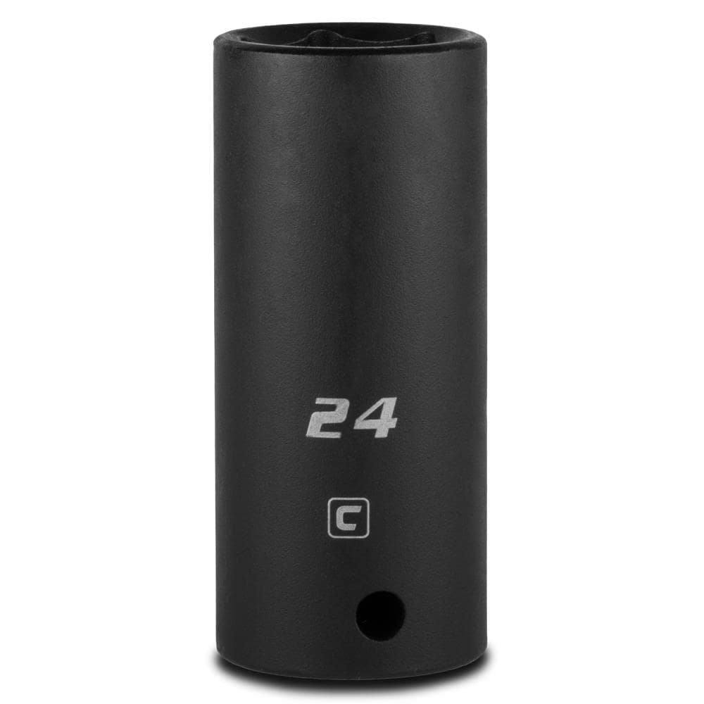 Capri Tools CP55224 Metric 1/2-in Drive 24mm 6-Point Impact Socket