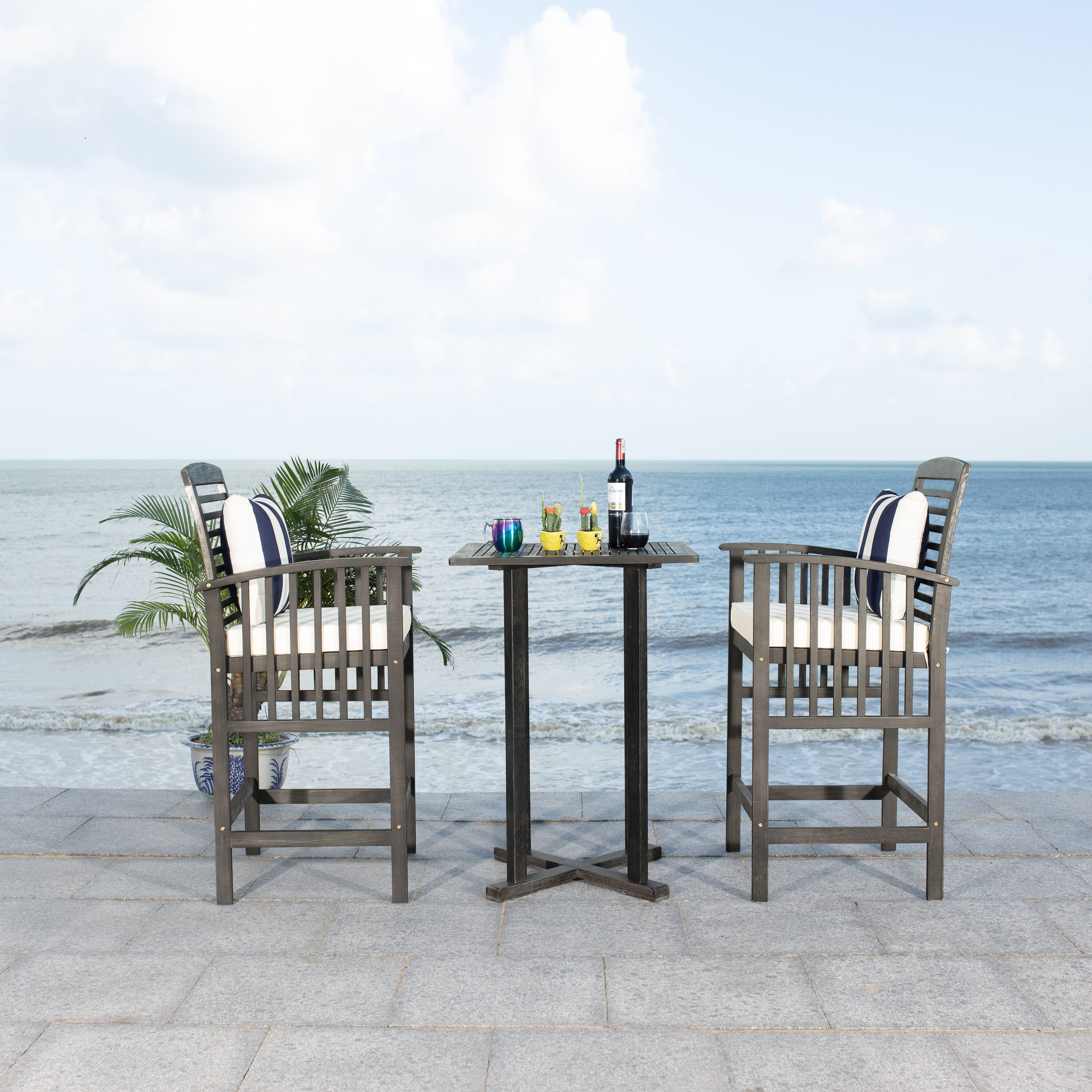 Safavieh PAT7043G Patio-Conversation-Sets - View #2